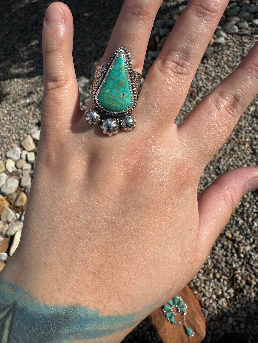 Sonoran Turquoise Concho Squash Blossom Set