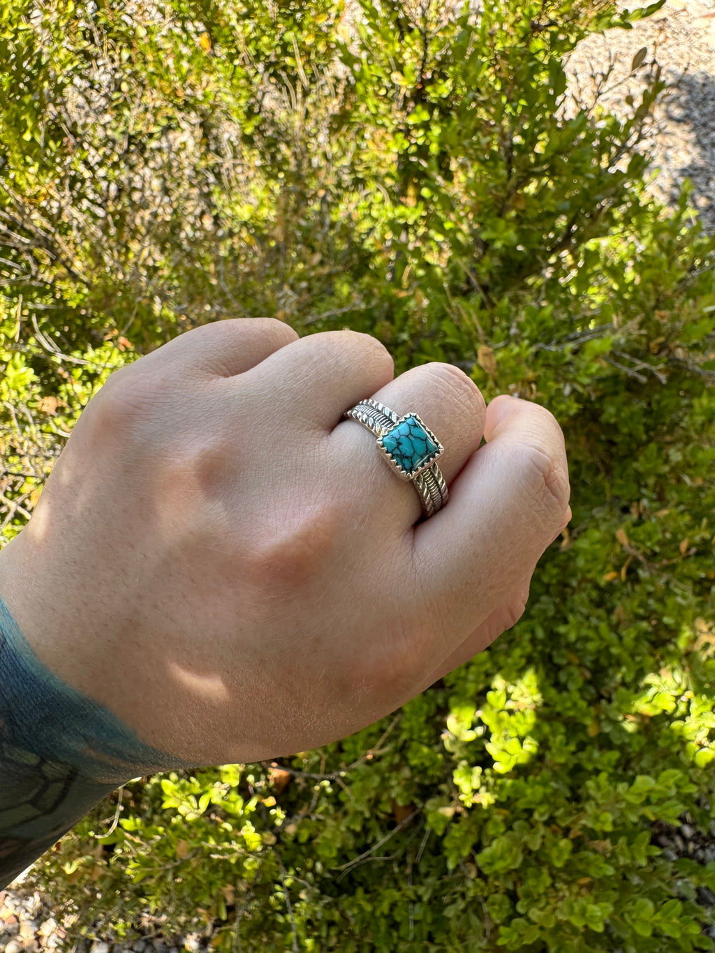 Turquoise Square Ring (Sz 13)