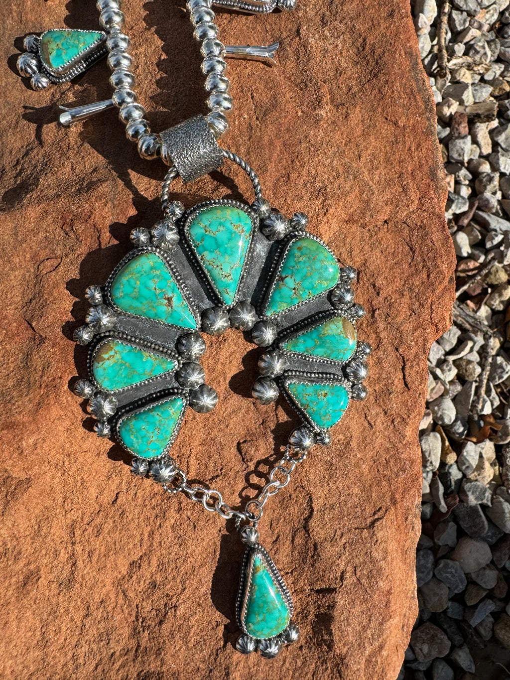 Sonoran Turquoise Concho Squash Blossom Set