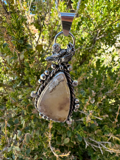Glow in the Dark Crow Pendant