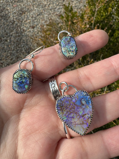 Sterling Opal Earrings