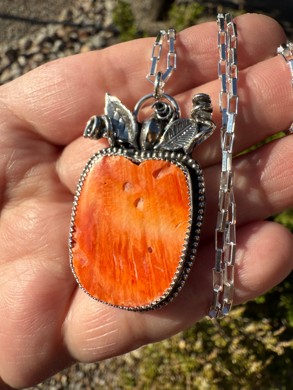 Large Pumpkin Necklace (2)