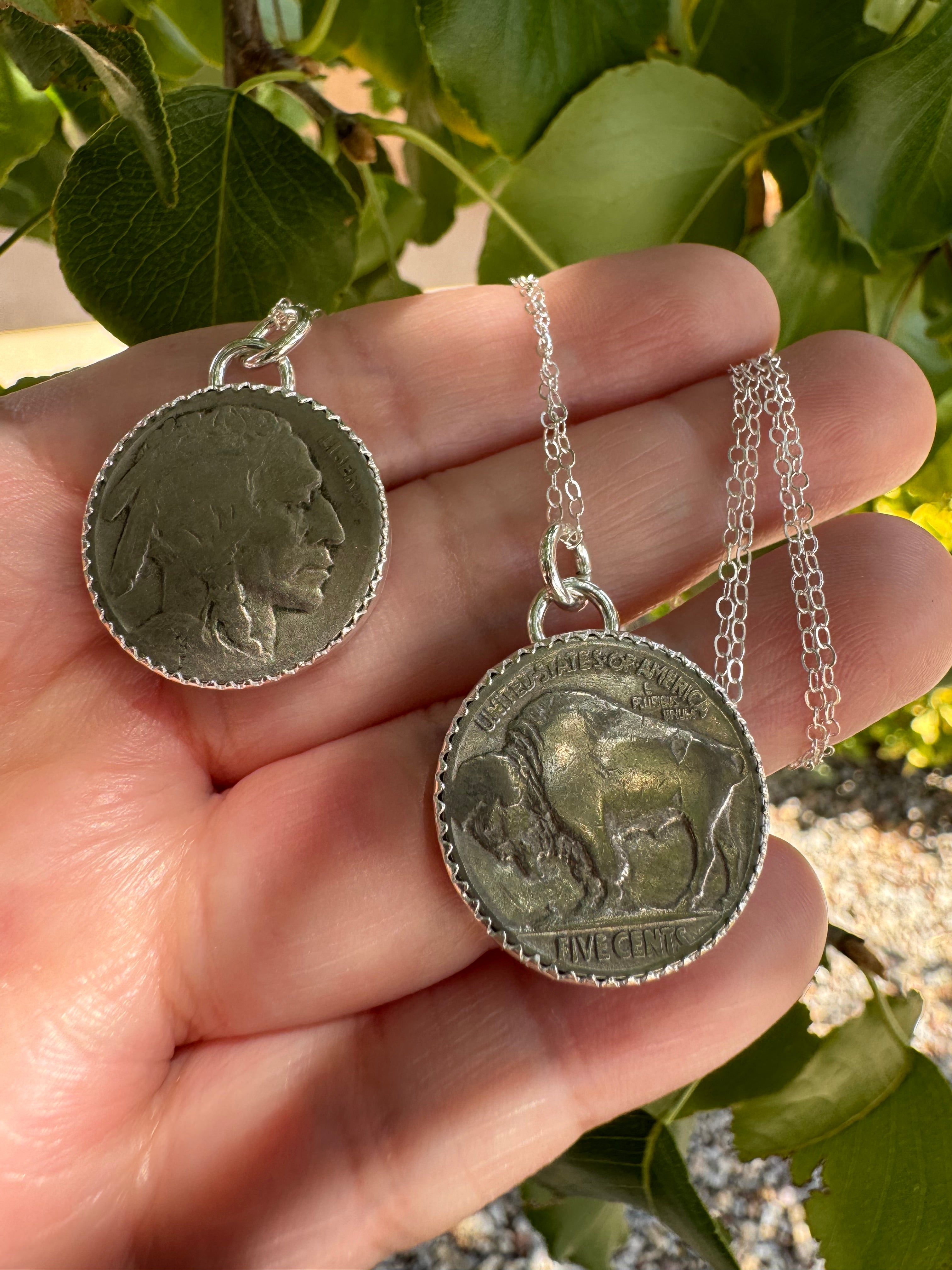 Buffalo Nickel Necklace (Heads)