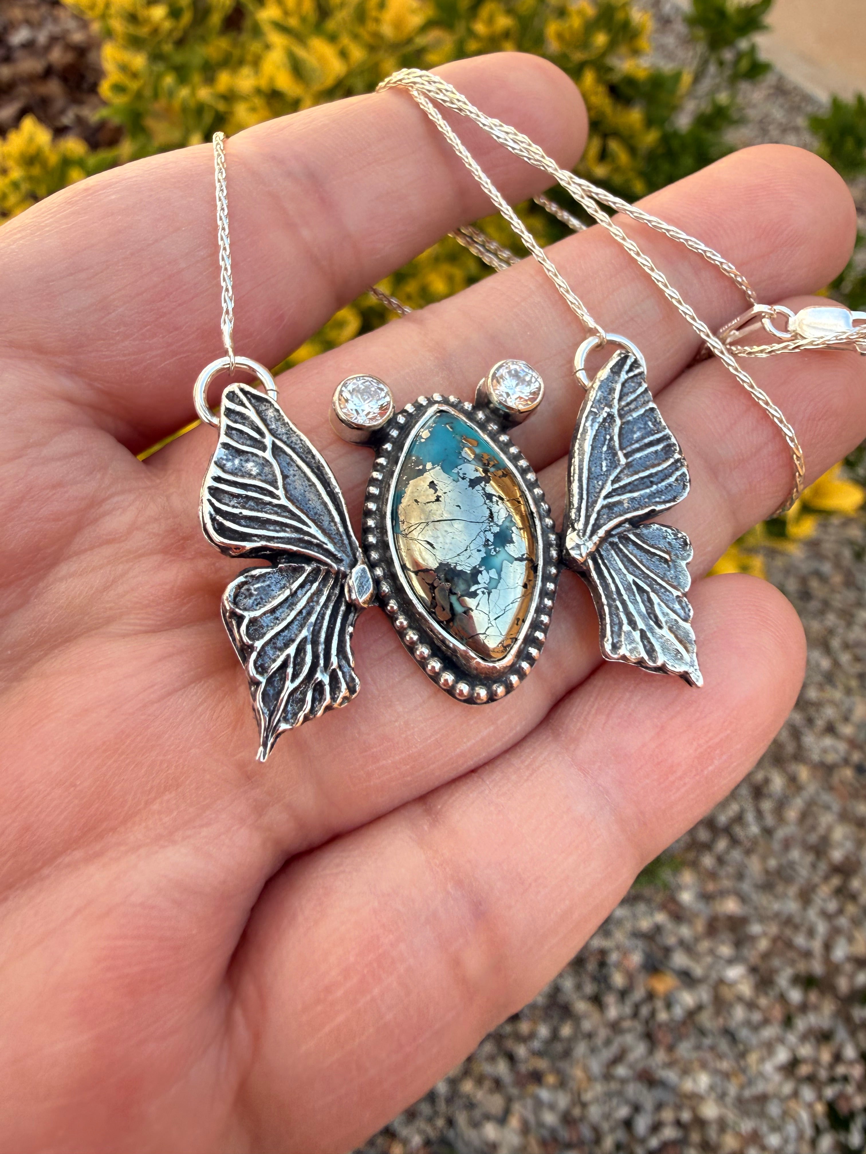 Persian Turquoise Butterfly Necklace