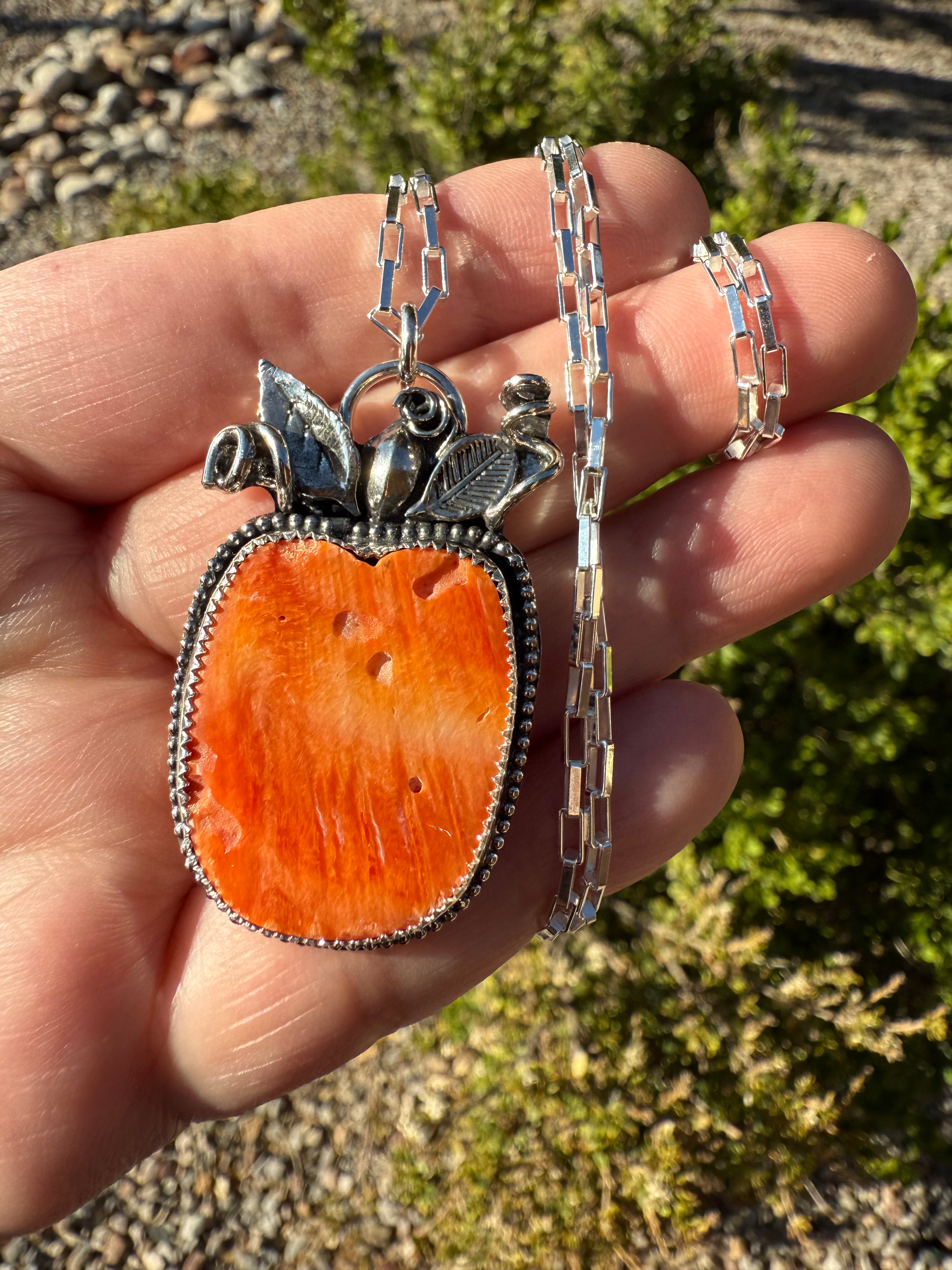 Large Pumpkin Necklace (2)