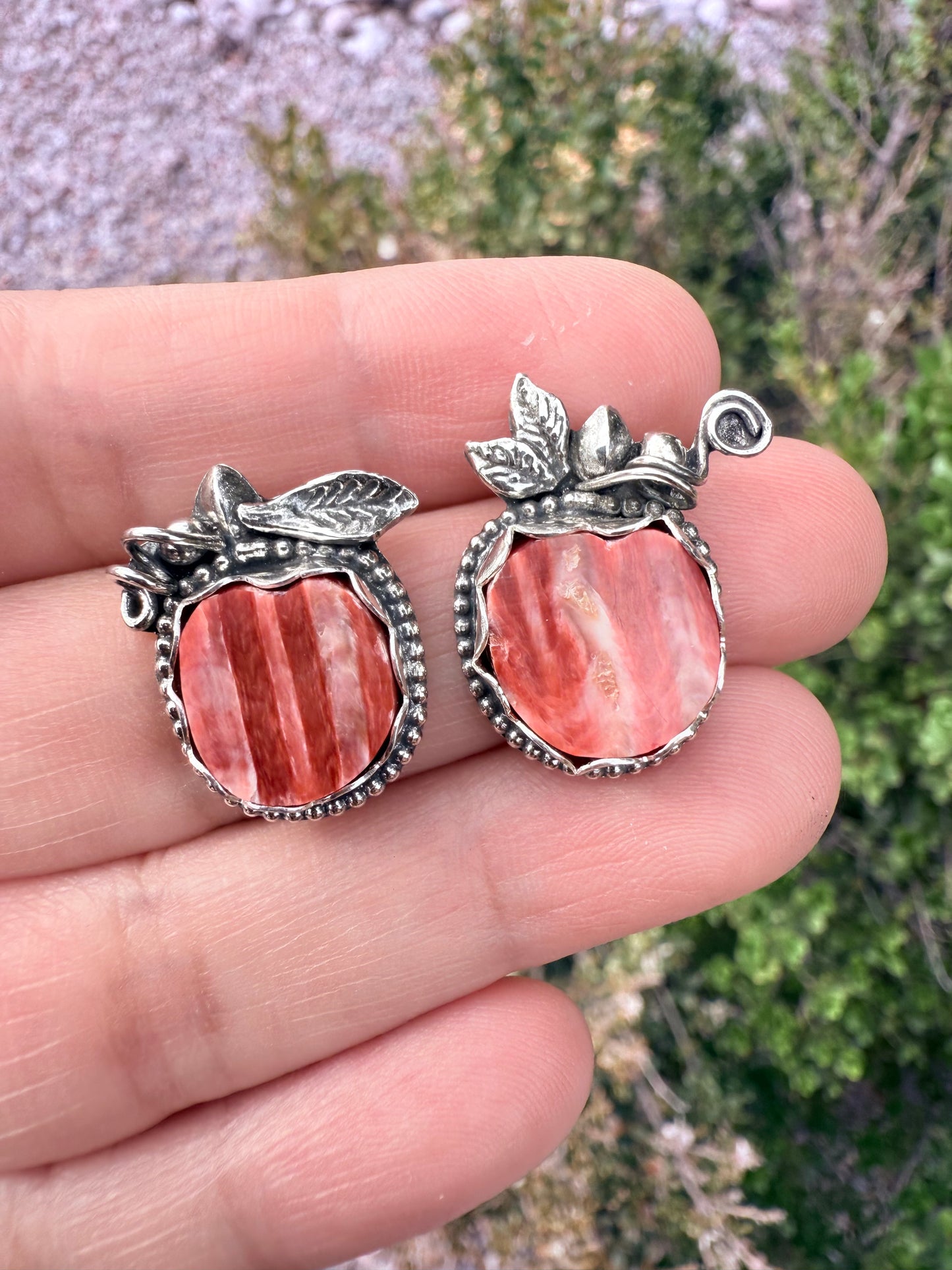 Red Pumpkin Stud Earrings