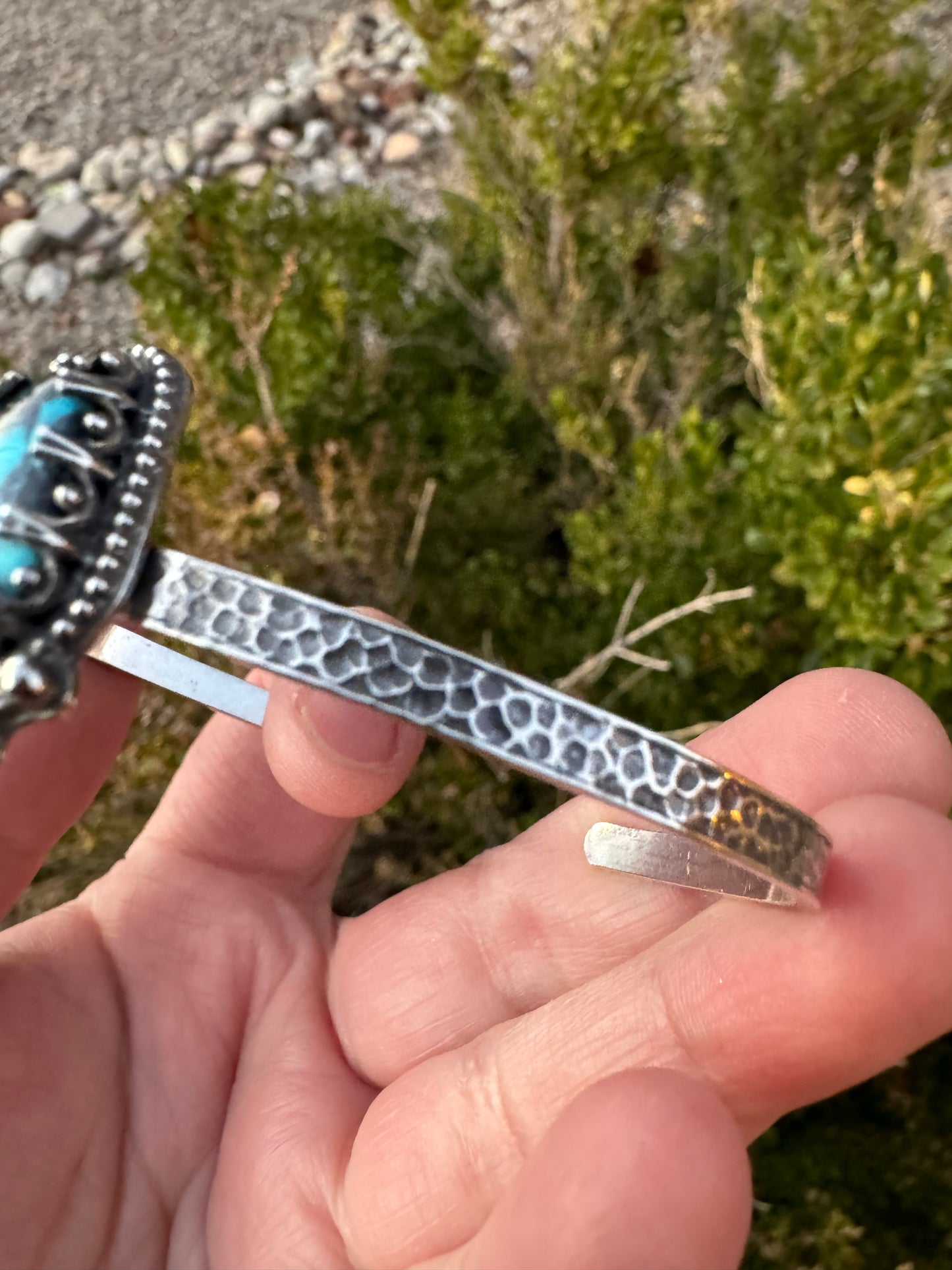 Lone Mountain Turquoise Bat Bracelet