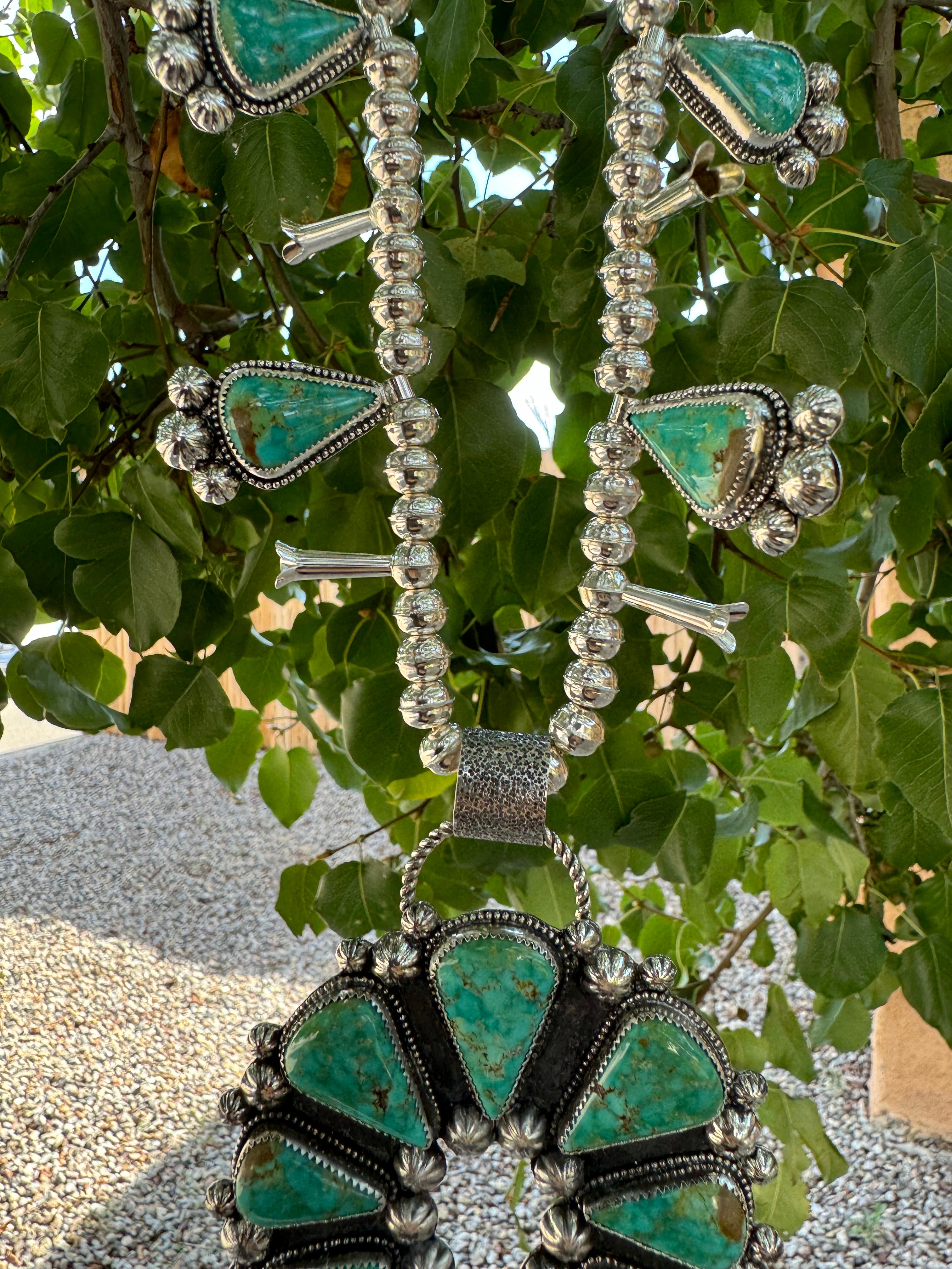 Sonoran Turquoise Concho Squash Blossom Set
