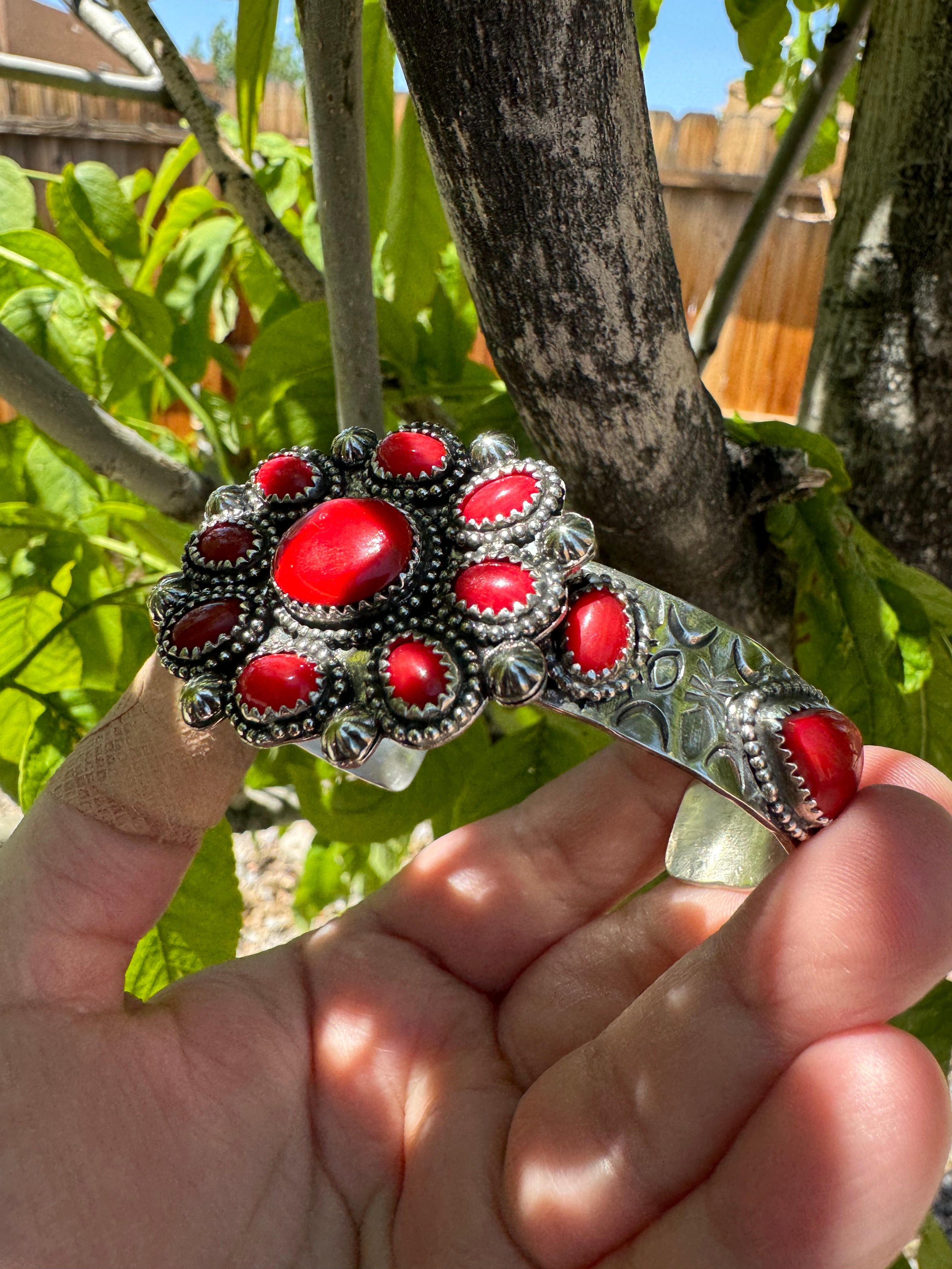 Rosarita + Coral Navajo Bracelet