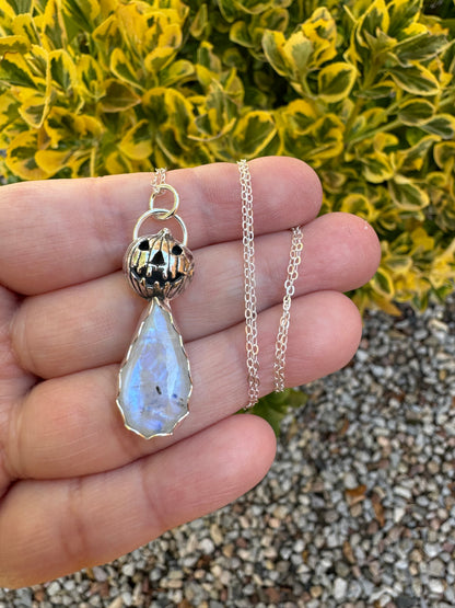 Moonstone Pumpkin Necklace