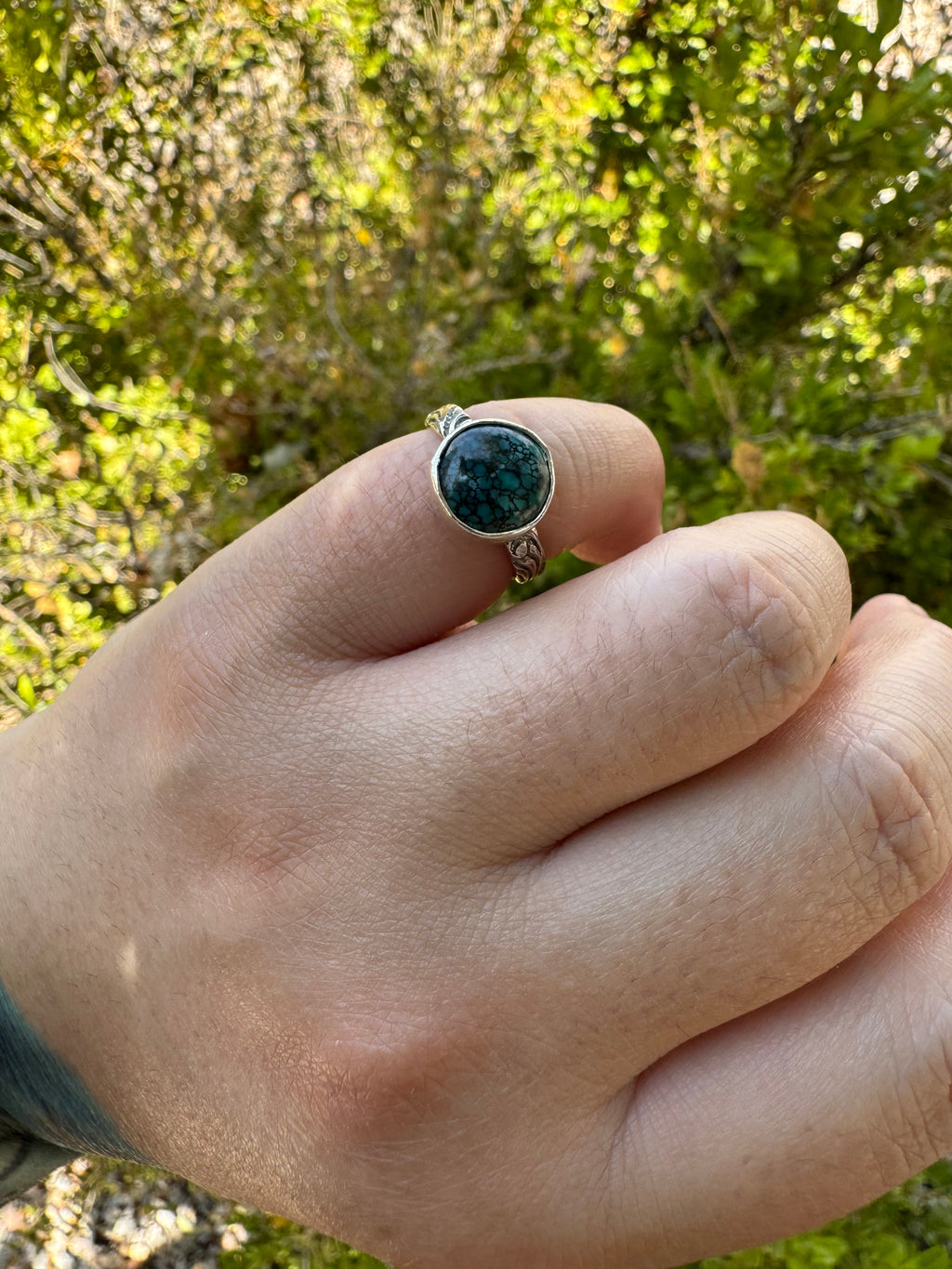 Turquoise Round Ring (Sz 4)