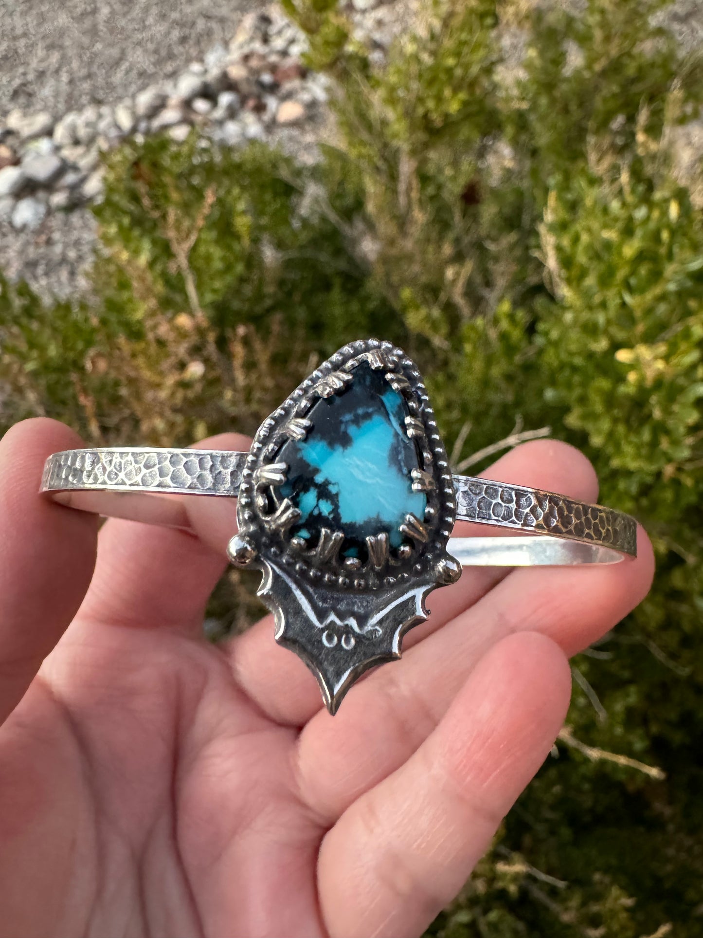 Lone Mountain Turquoise Bat Bracelet