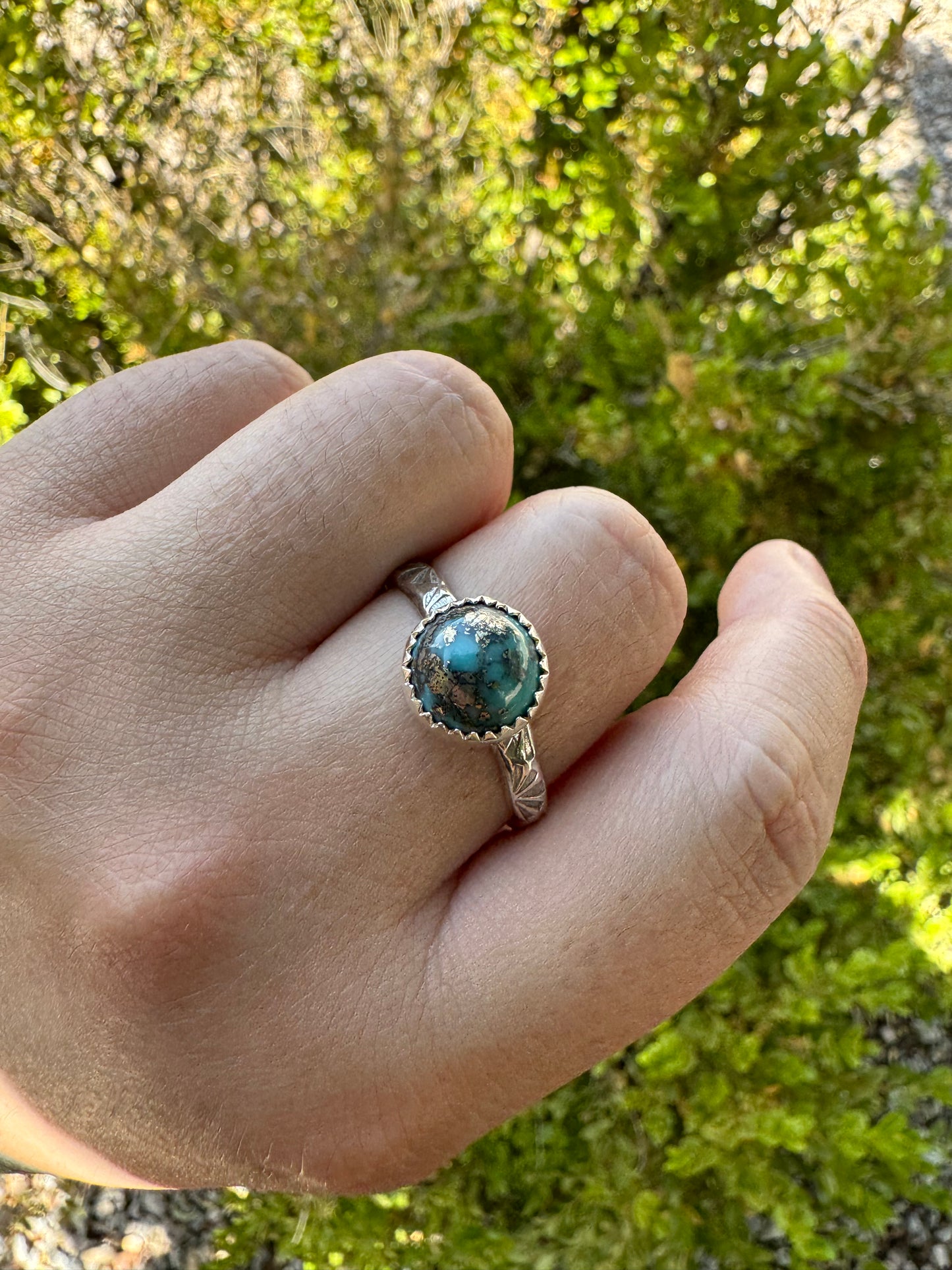 Turquoise Round Ring (Sz 14)