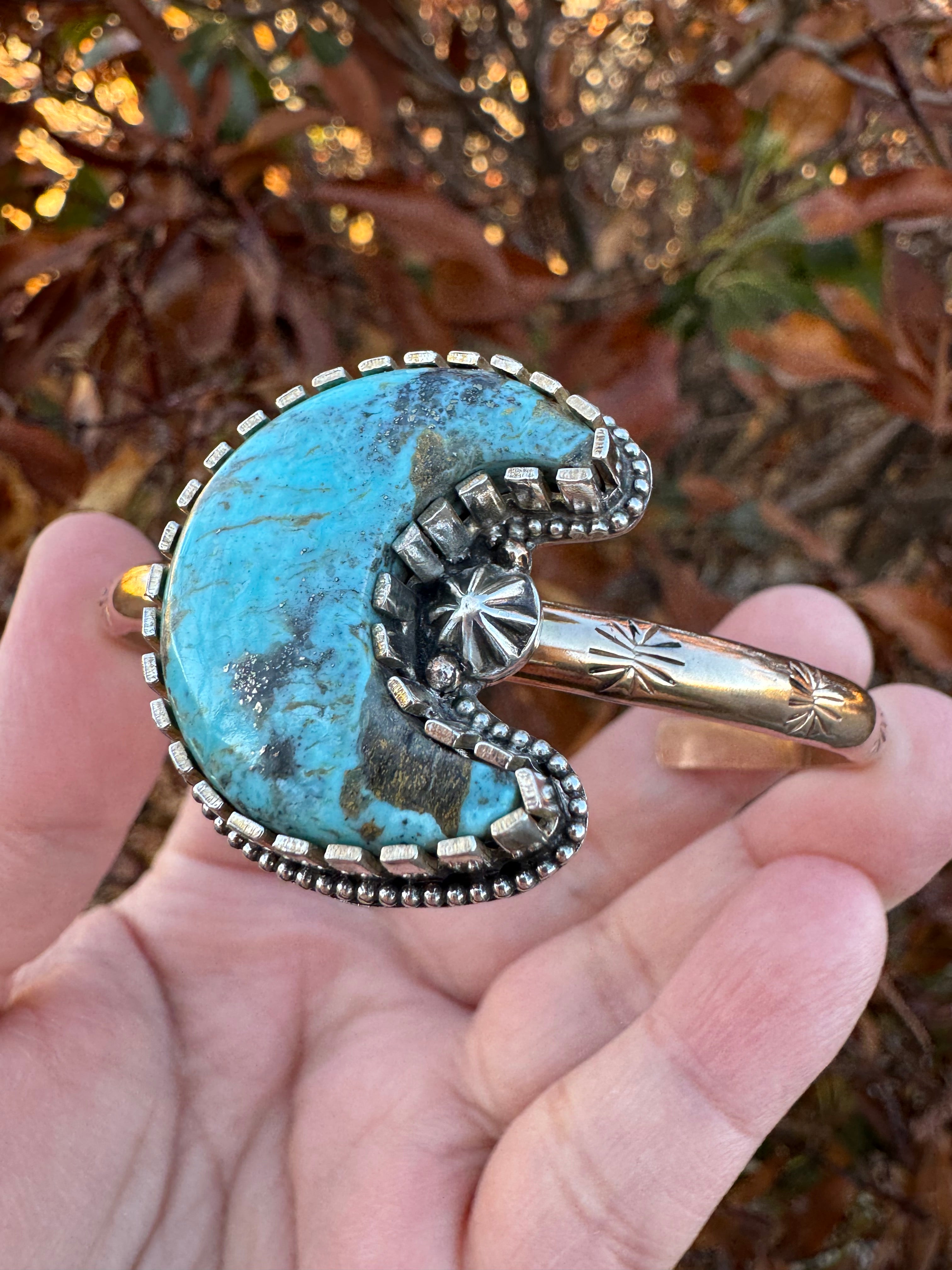 Kingman Turquoise Moon Bracelet