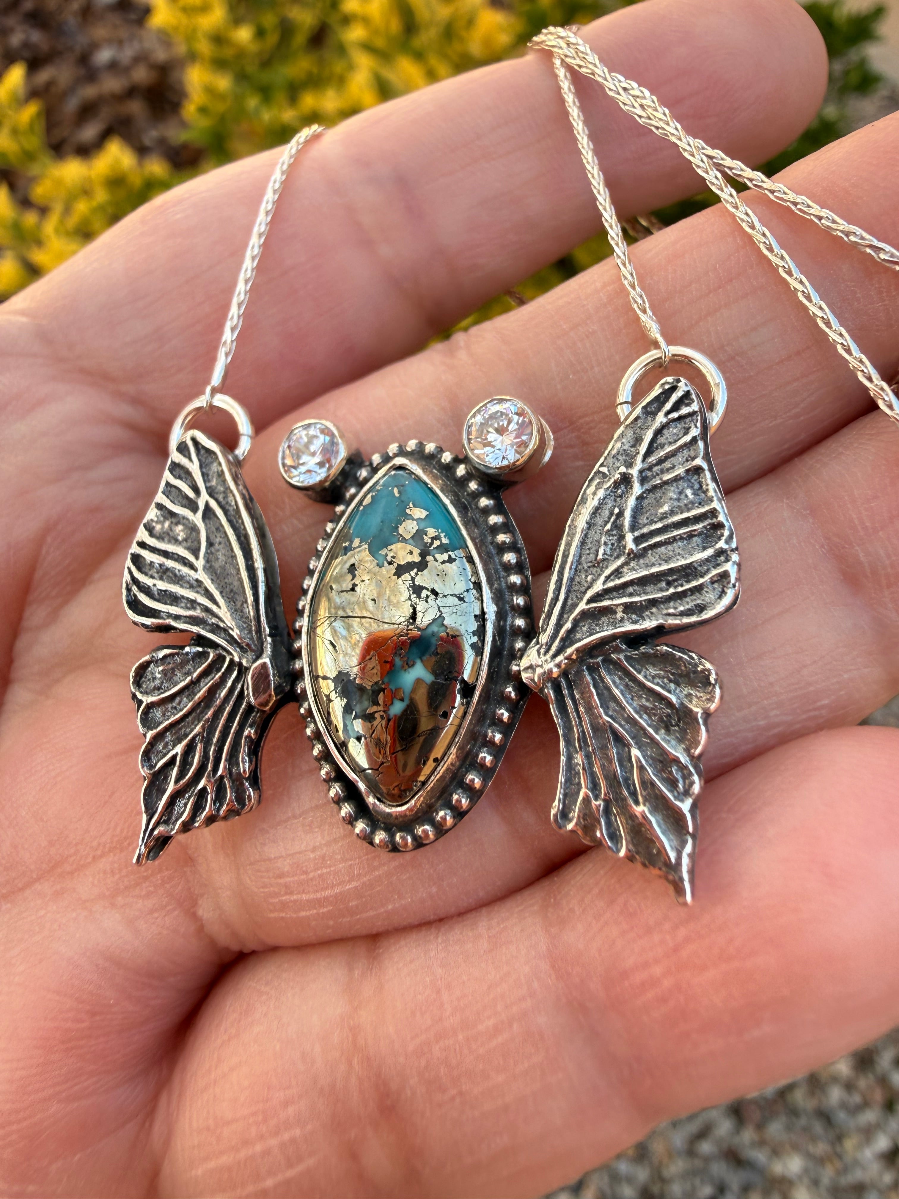 Persian Turquoise Butterfly Necklace