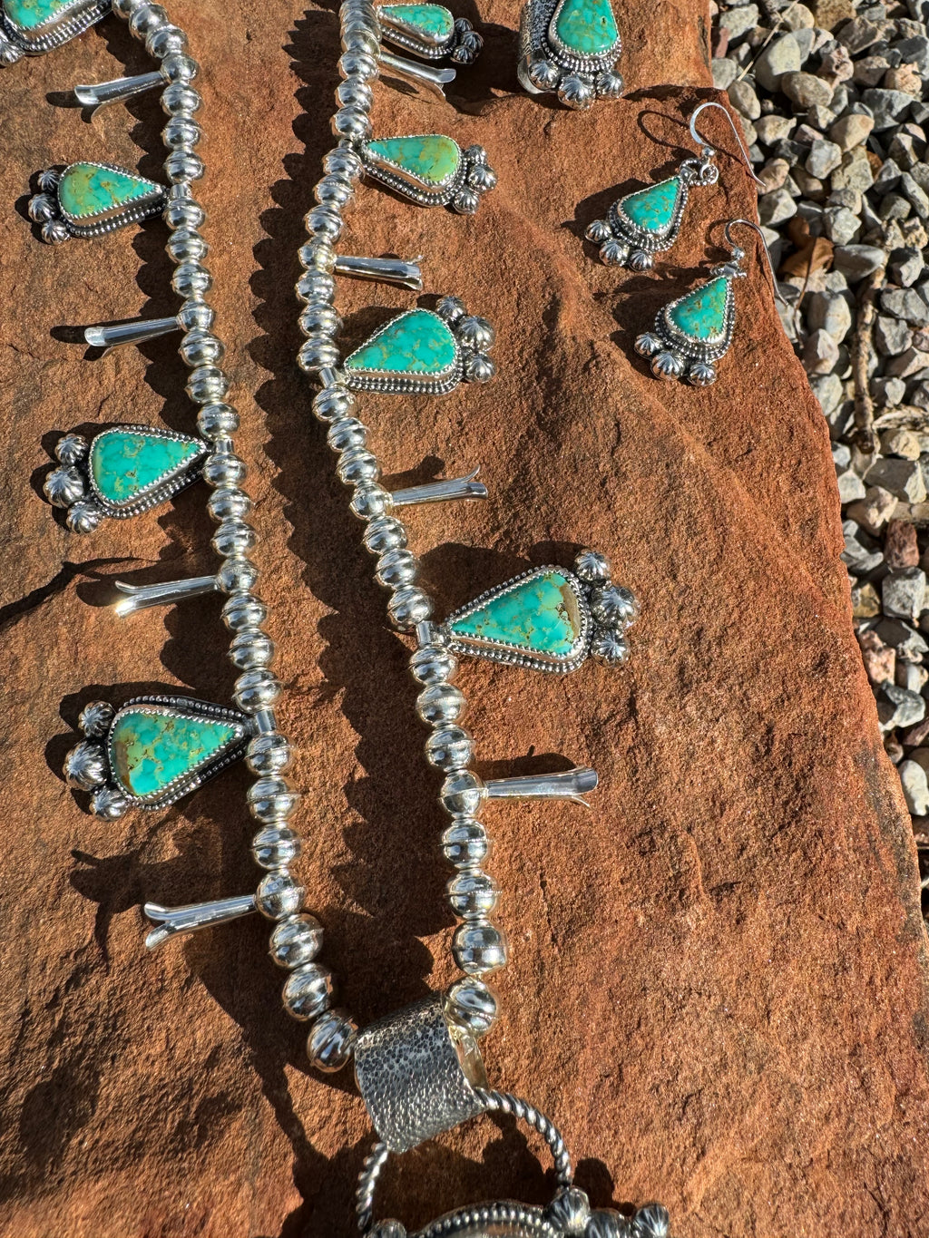 Sonoran Turquoise Concho Squash Blossom Set