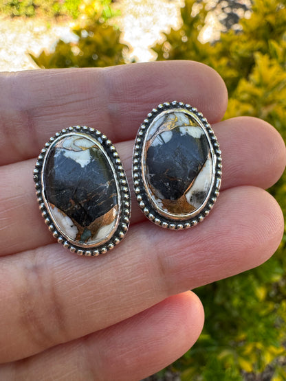 White Buffalo Mohave Stud Earrings