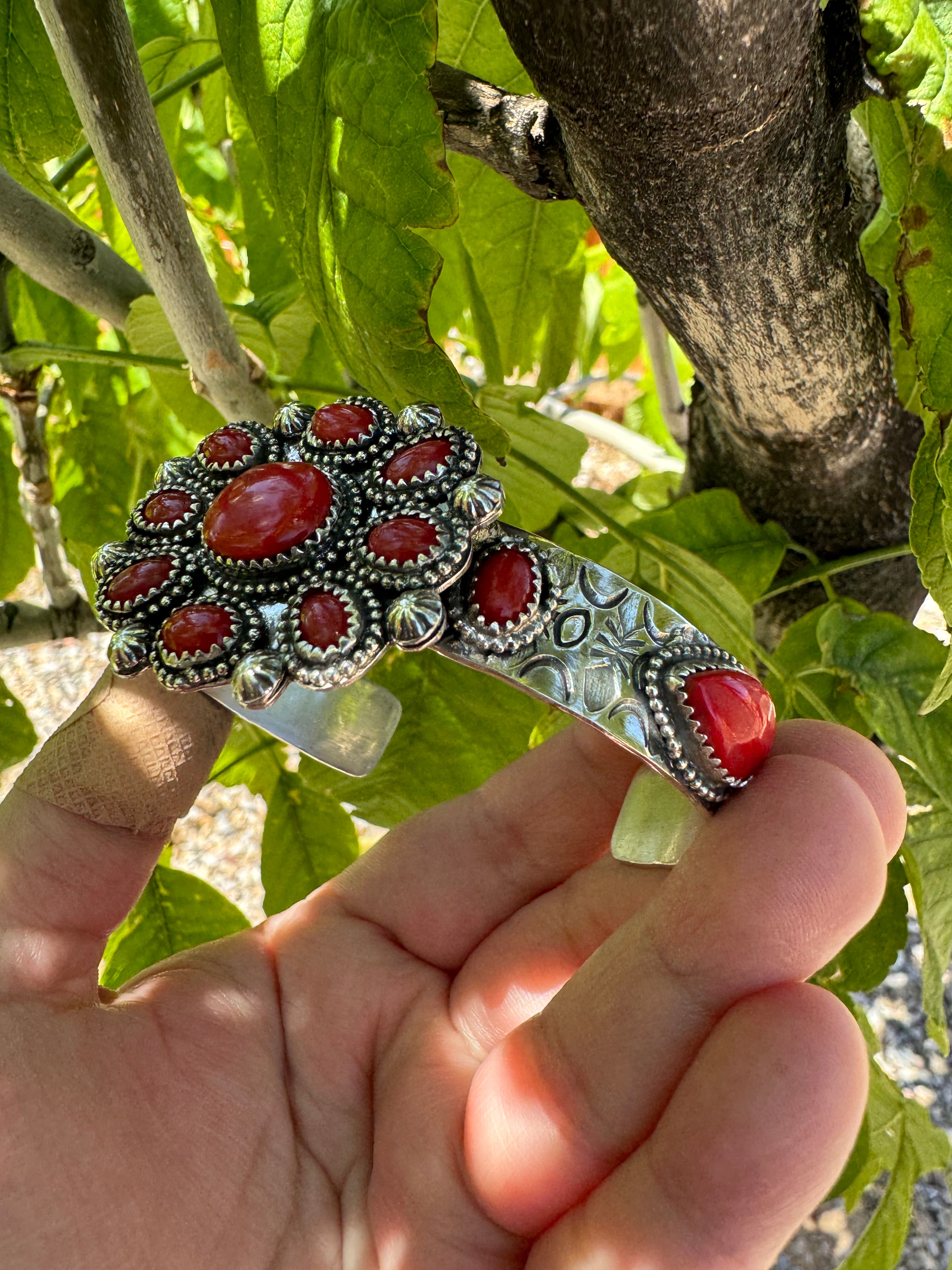 Rosarita + Coral Navajo Bracelet