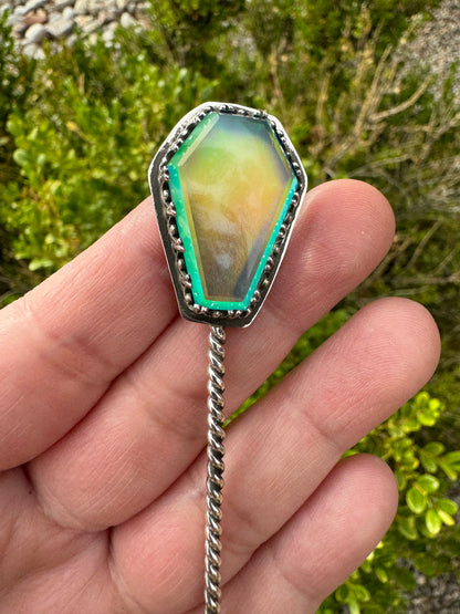 Aurora Opal Skull Hair Stick