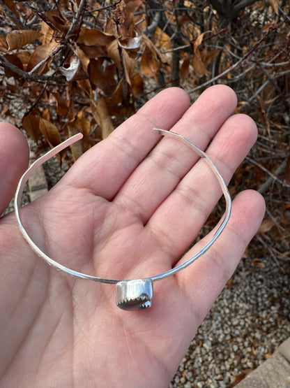 Black Aurora Opal Mini Moon Bracelet