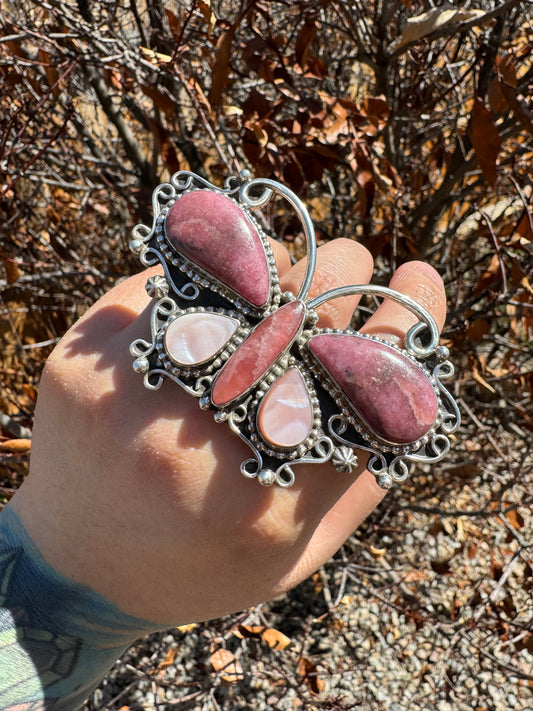 Pink Butterfly Ring (Adjustable Any Size)