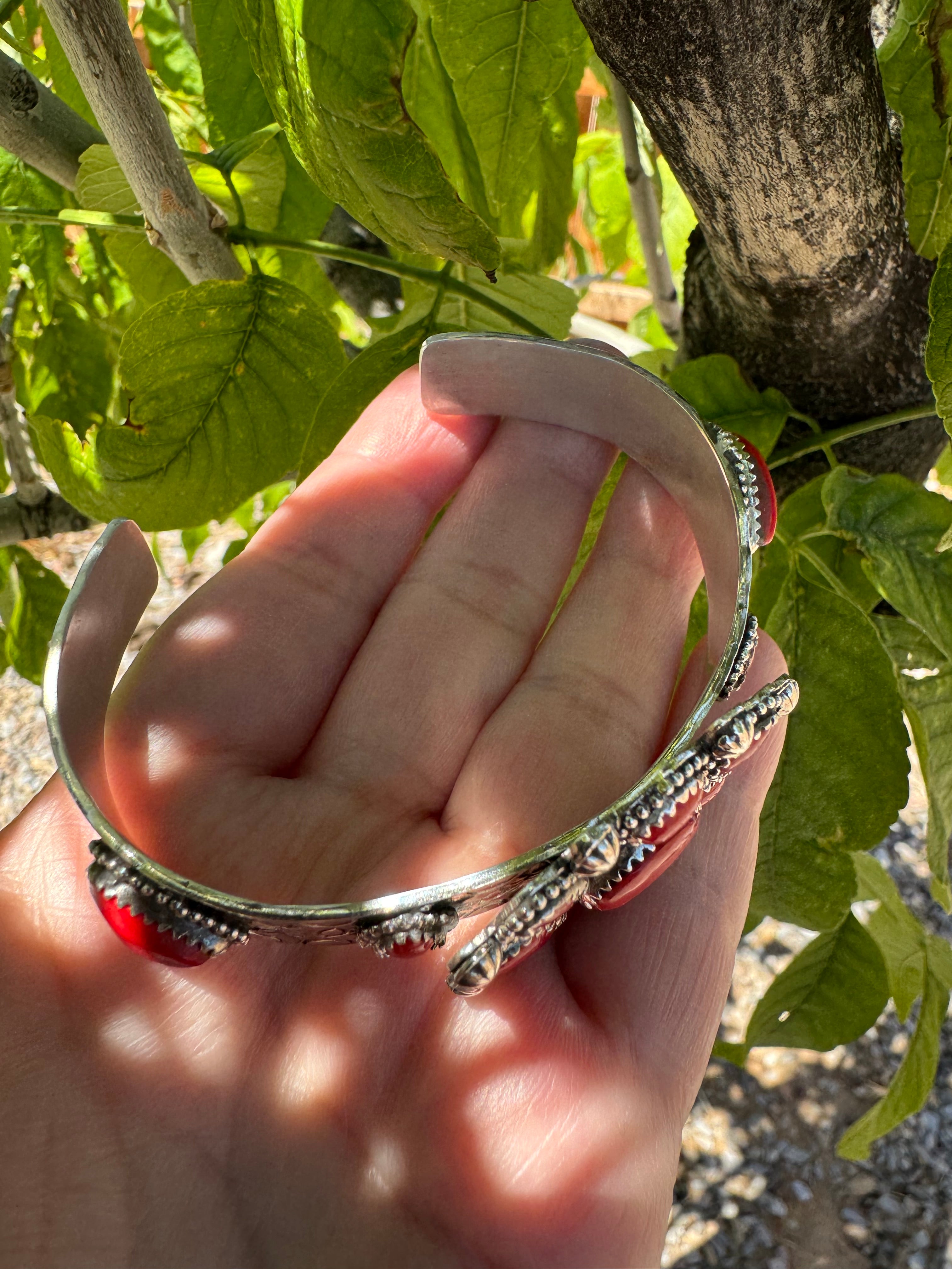 Rosarita + Coral Navajo Bracelet