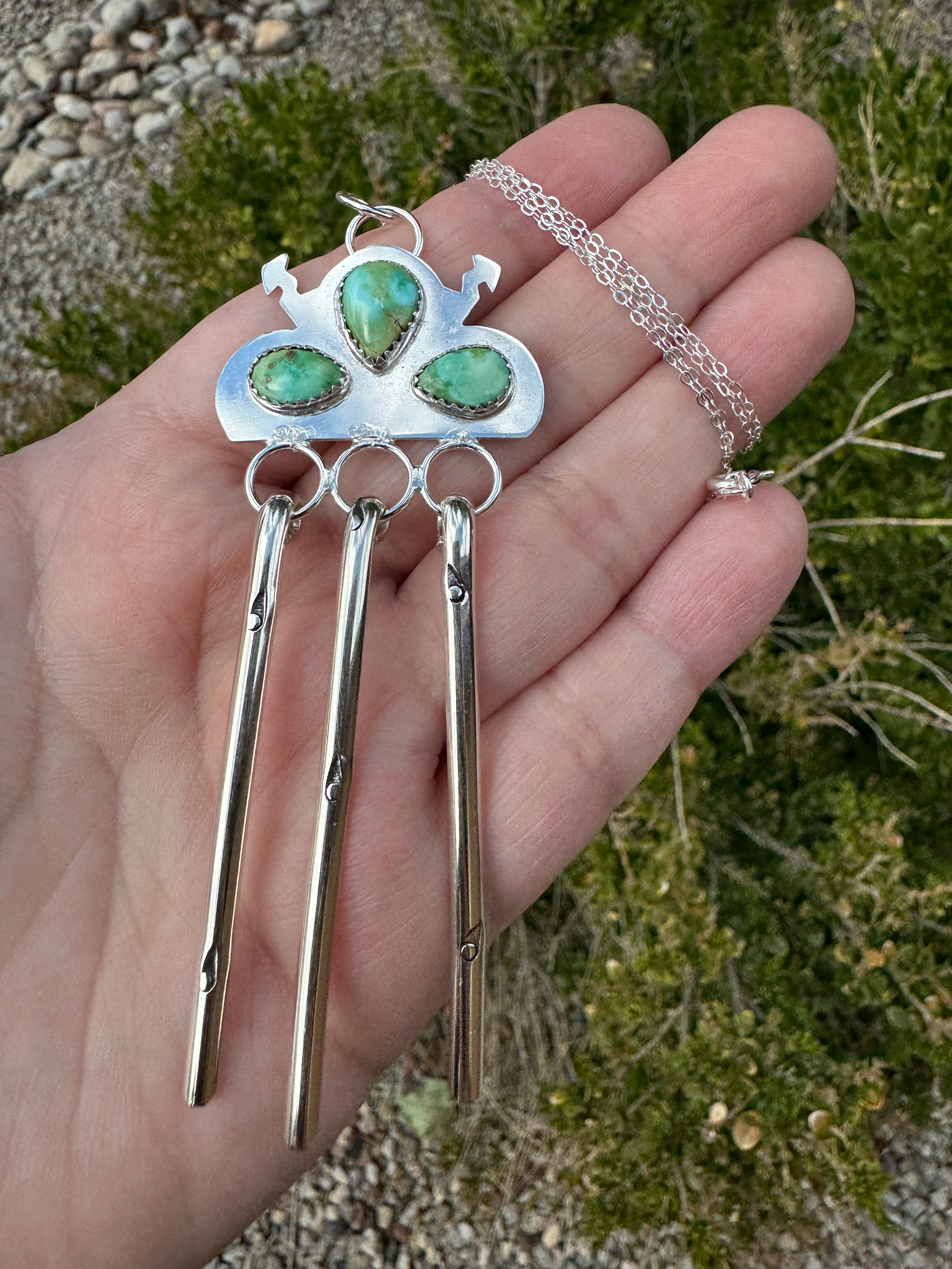 Sonoran Gold Turq. Thundercloud Necklace