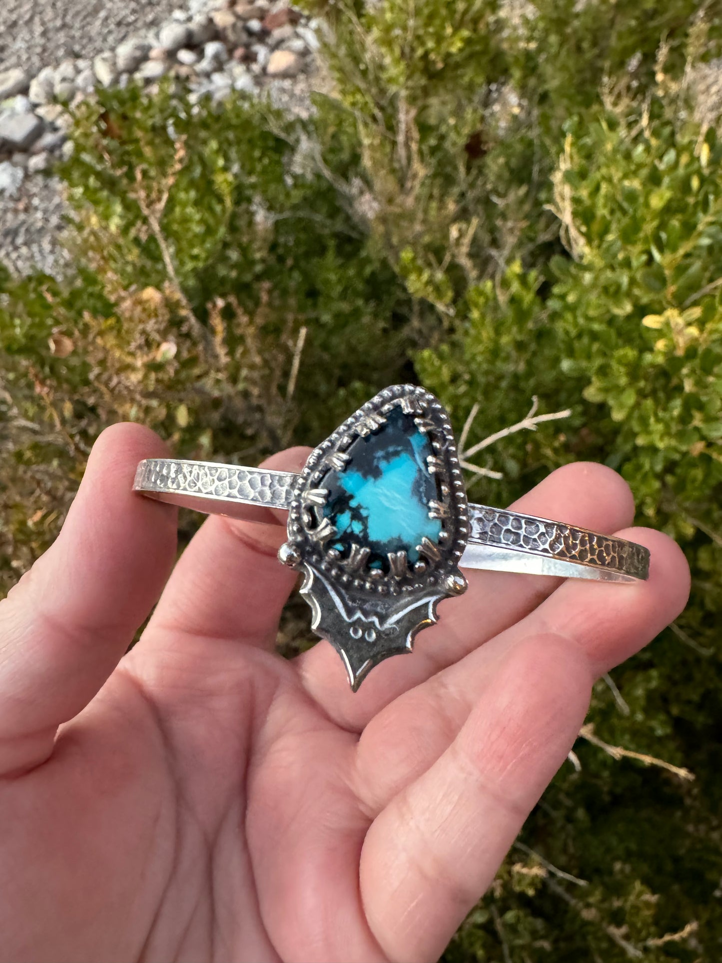 Lone Mountain Turquoise Bat Bracelet