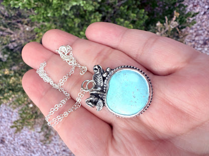 Small Kingman Turquoise Pumpkin Necklace (1)