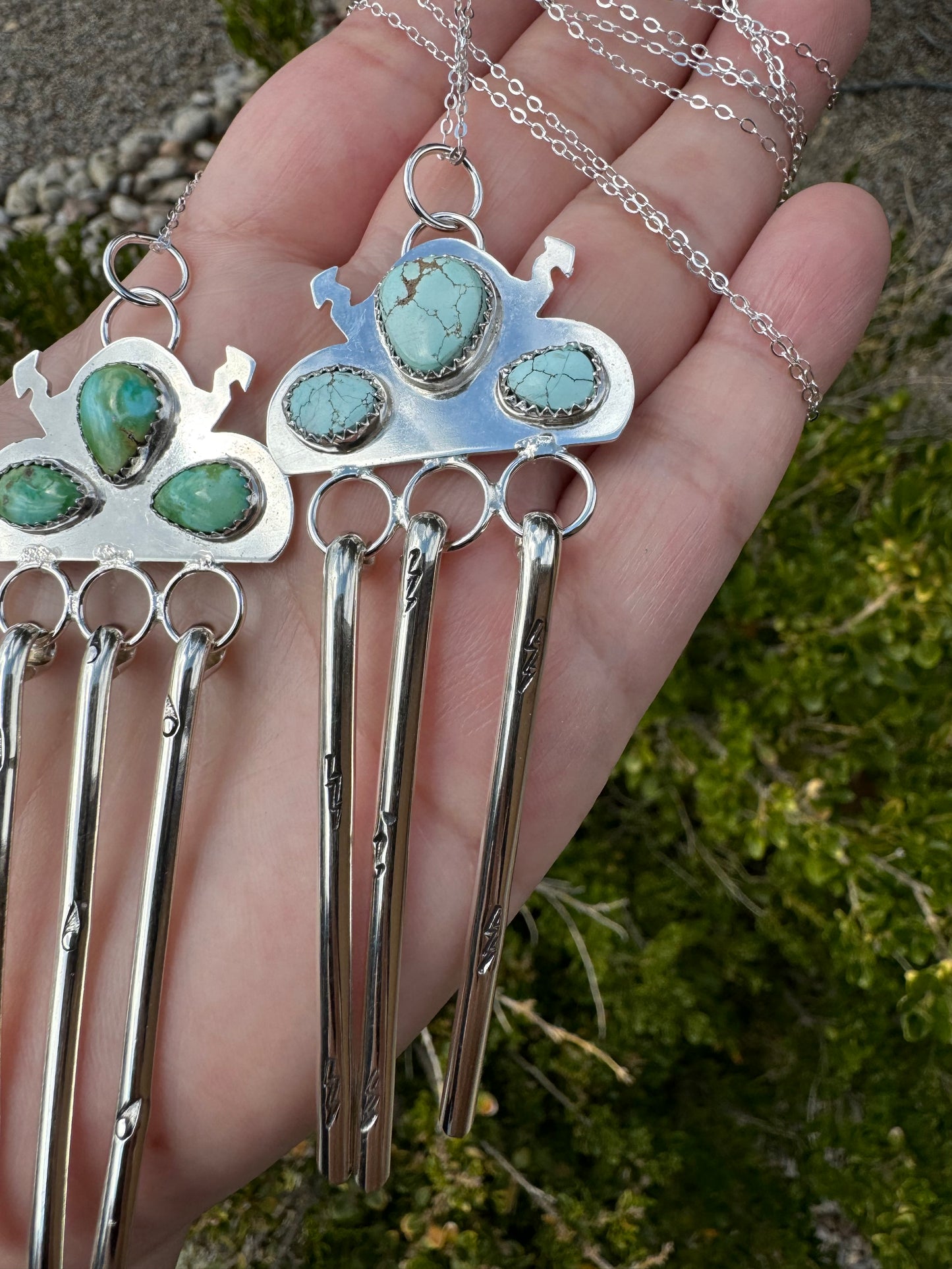 Lone Mountain Turq. Thundercloud Necklace