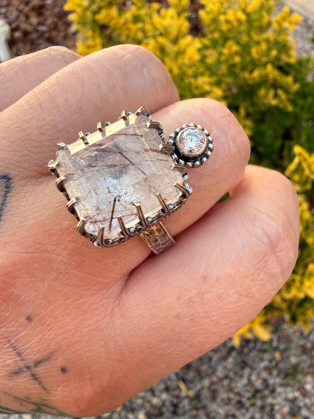 Rutile Quartz Ring (Sz 10)