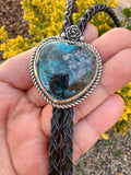 Large Heart Turquoise Bolo Tie