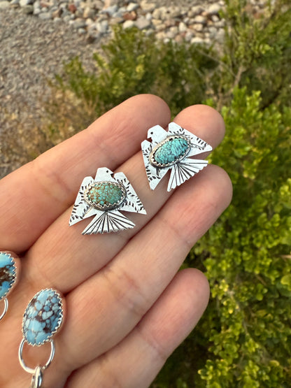 Sleeping Beauty Thunderbird Stud Earrings