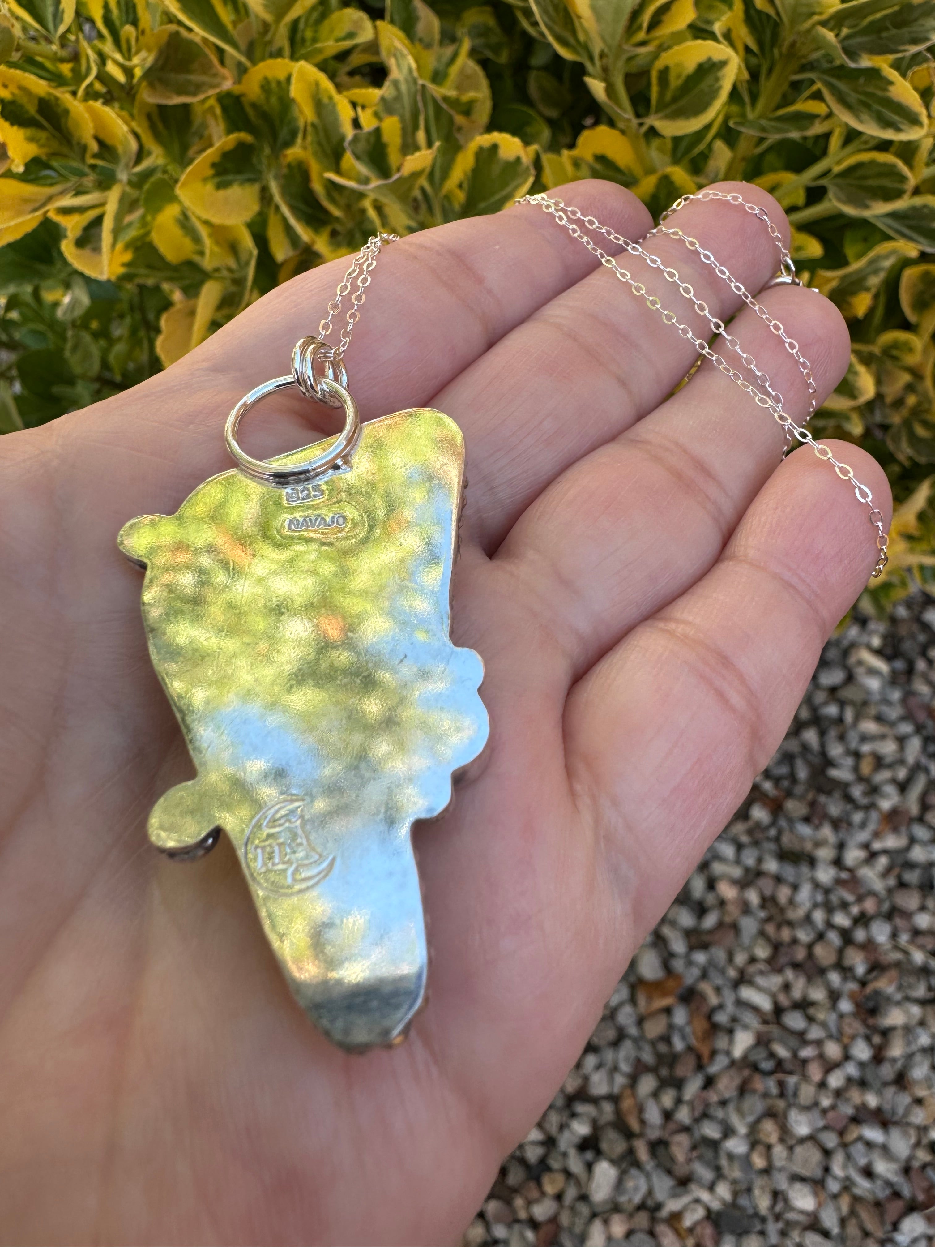 Turquoise Blue Moissanite Bolt Necklace