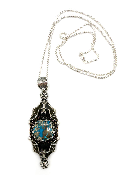 Morenci Turquoise Bat Necklace