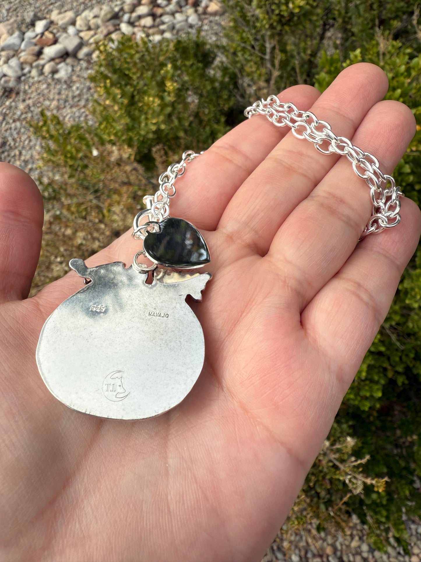 Large Kingman Turquoise Pumpkin Necklace