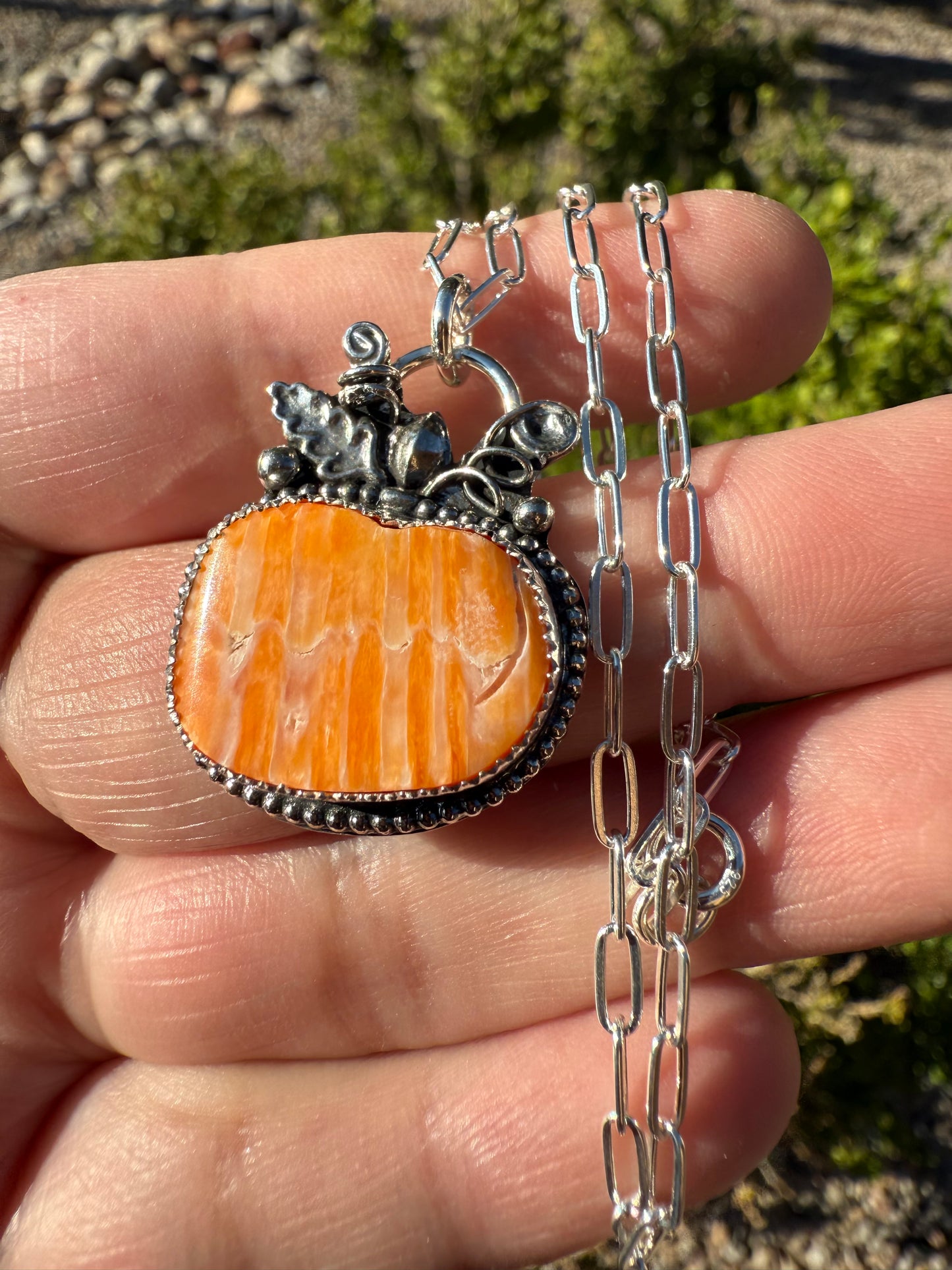 Small Pumpkin Necklace (3)