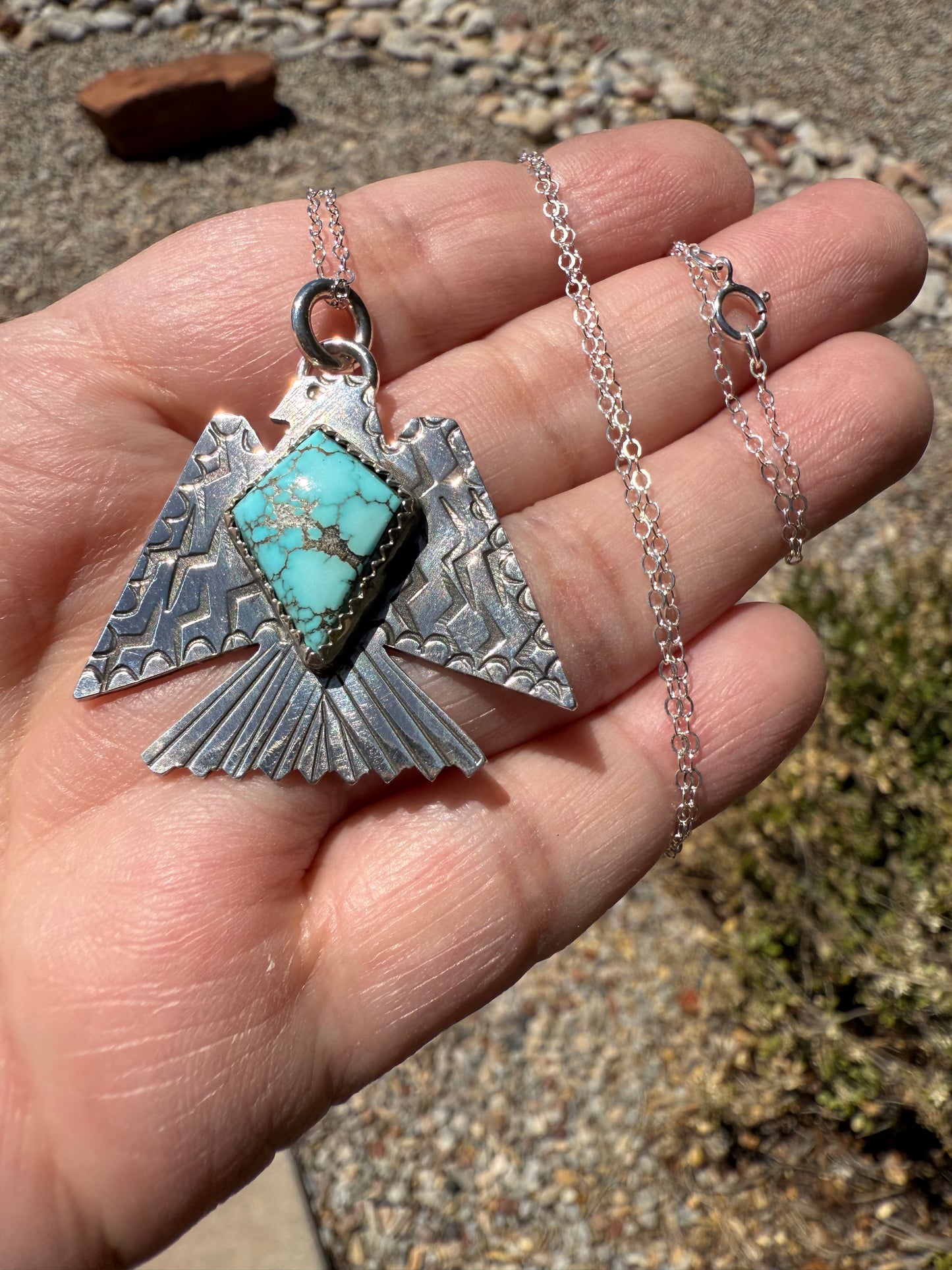 Carico Lake Turquoise Thunderbird Necklace