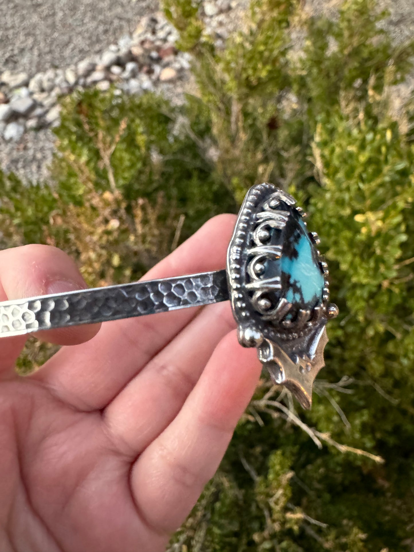 Lone Mountain Turquoise Bat Bracelet
