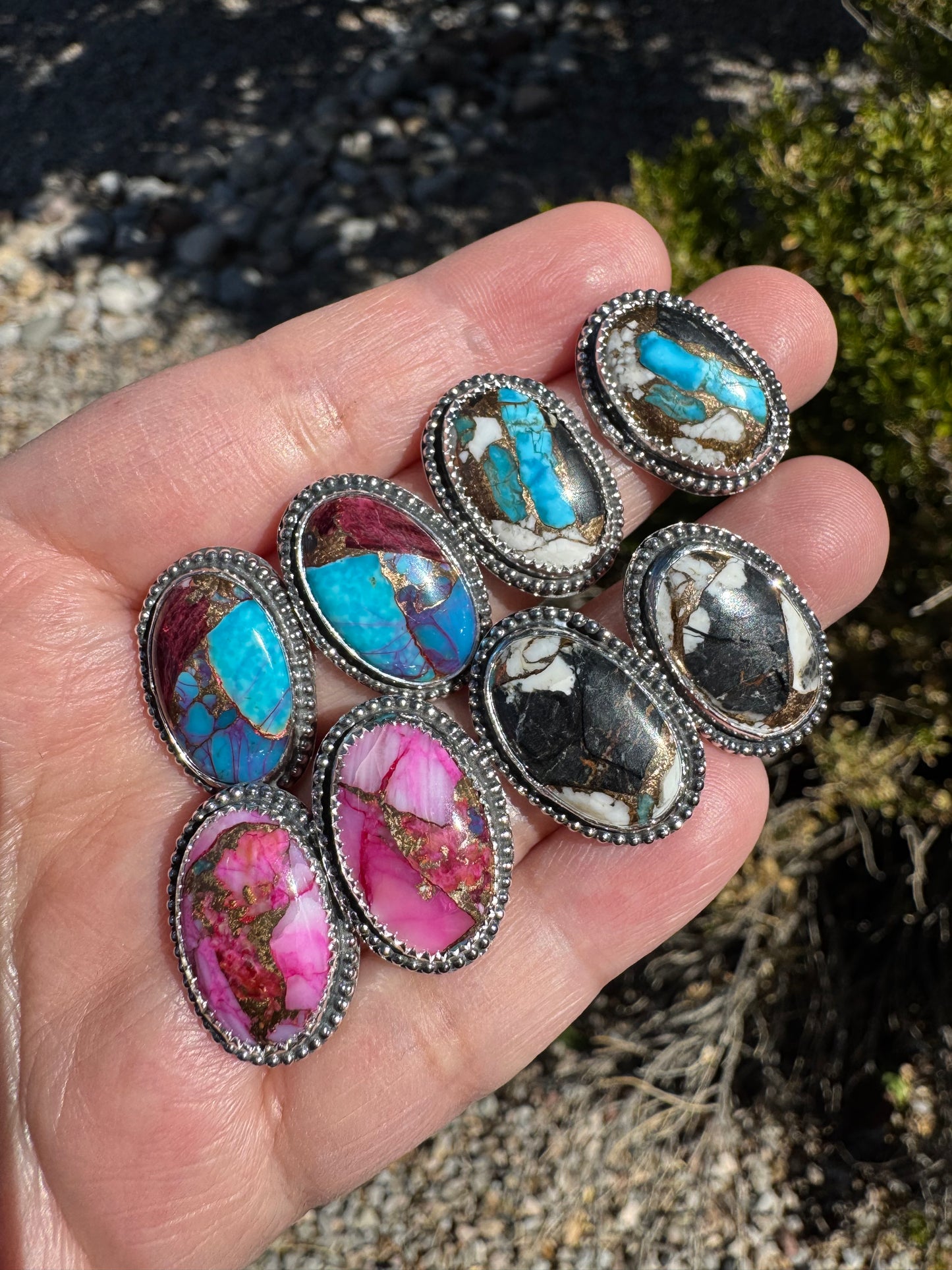 White Buffalo Mohave Stud Earrings