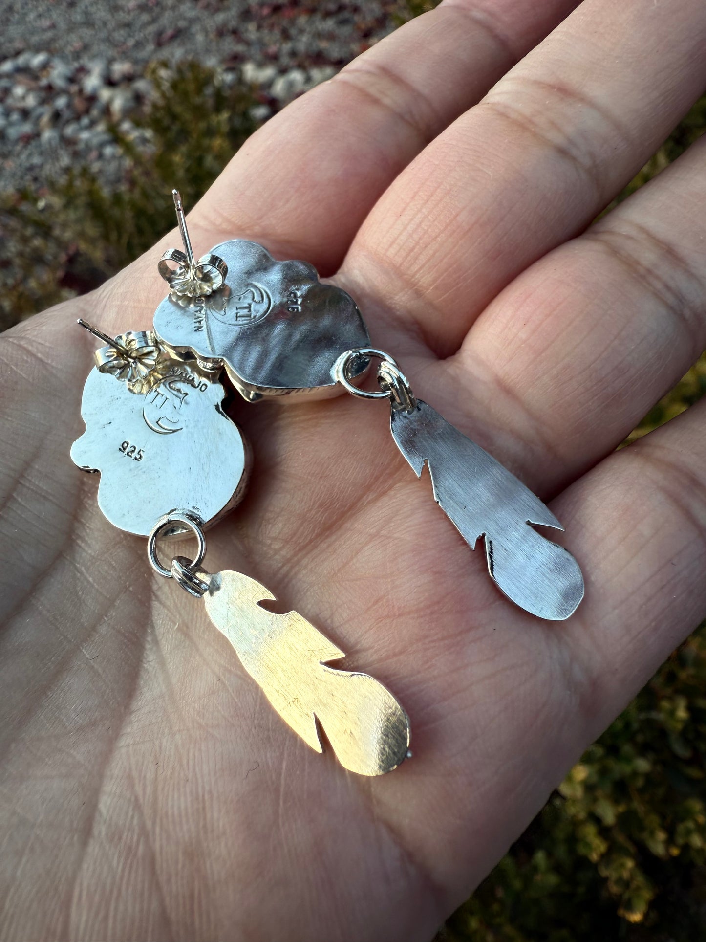 White Small Feather Earrings