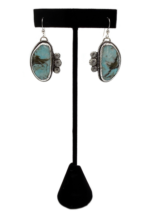 Custom Reserved: Iron Mountain Turquoise Squash Blossom