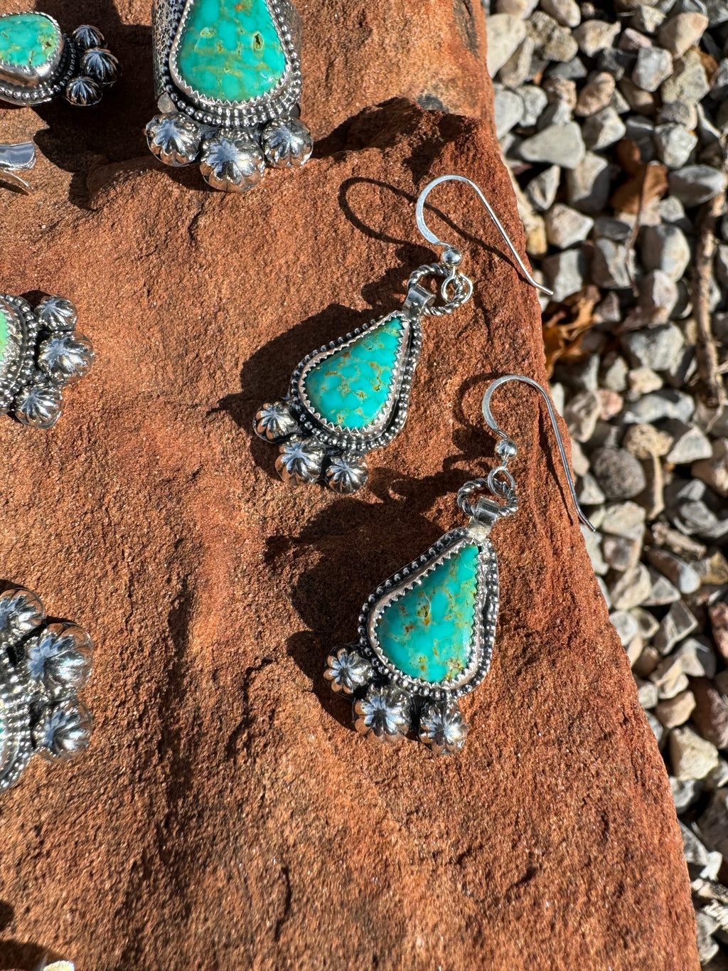 Sonoran Turquoise Concho Squash Blossom Set