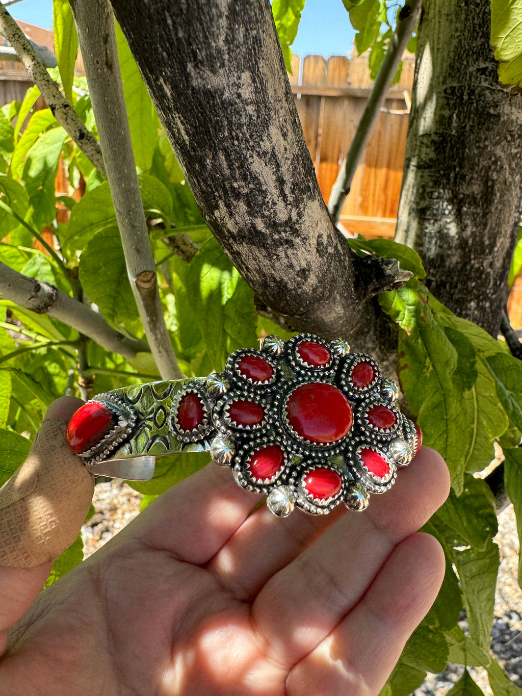 Rosarita + Coral Navajo Bracelet