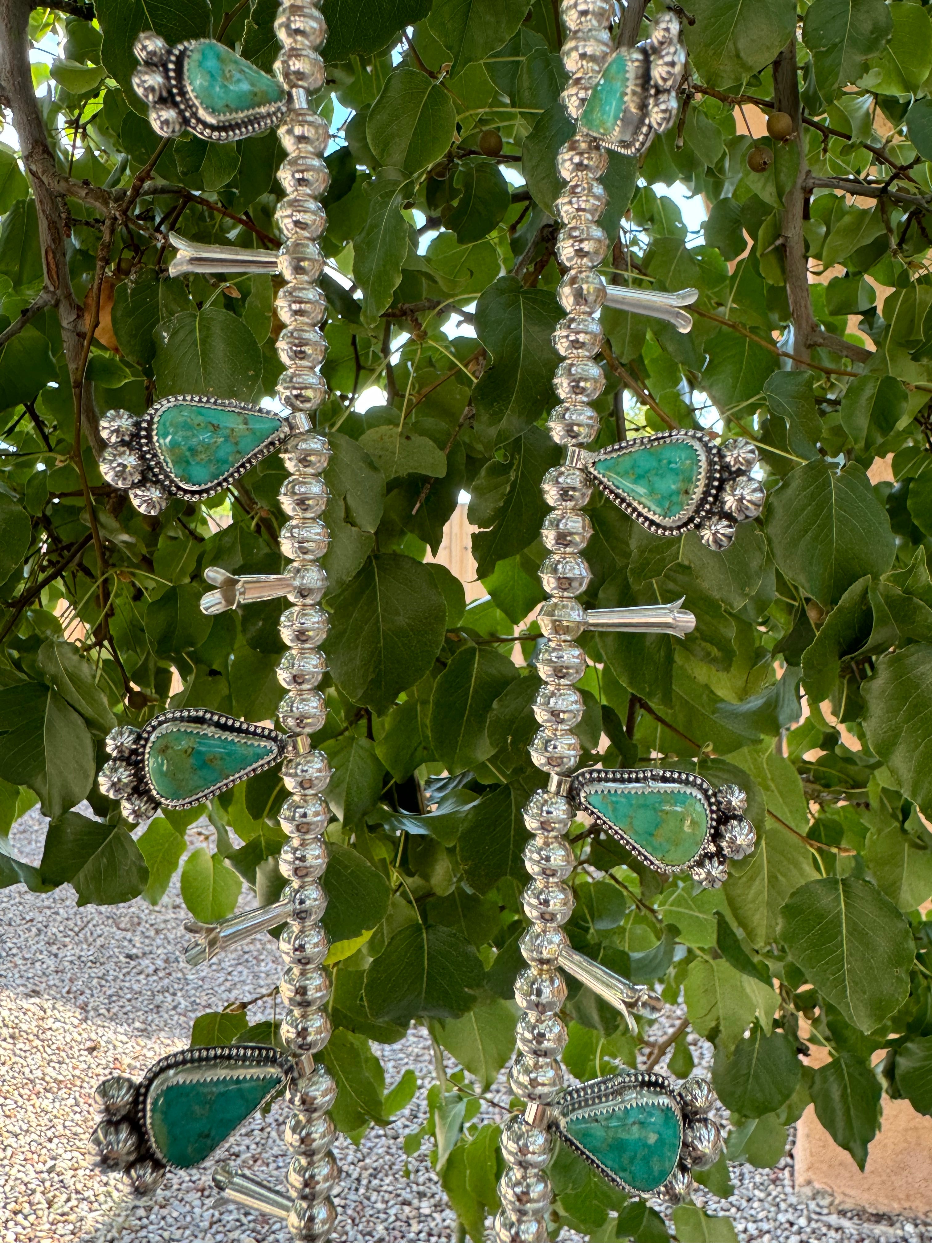 Sonoran Turquoise Concho Squash Blossom Set