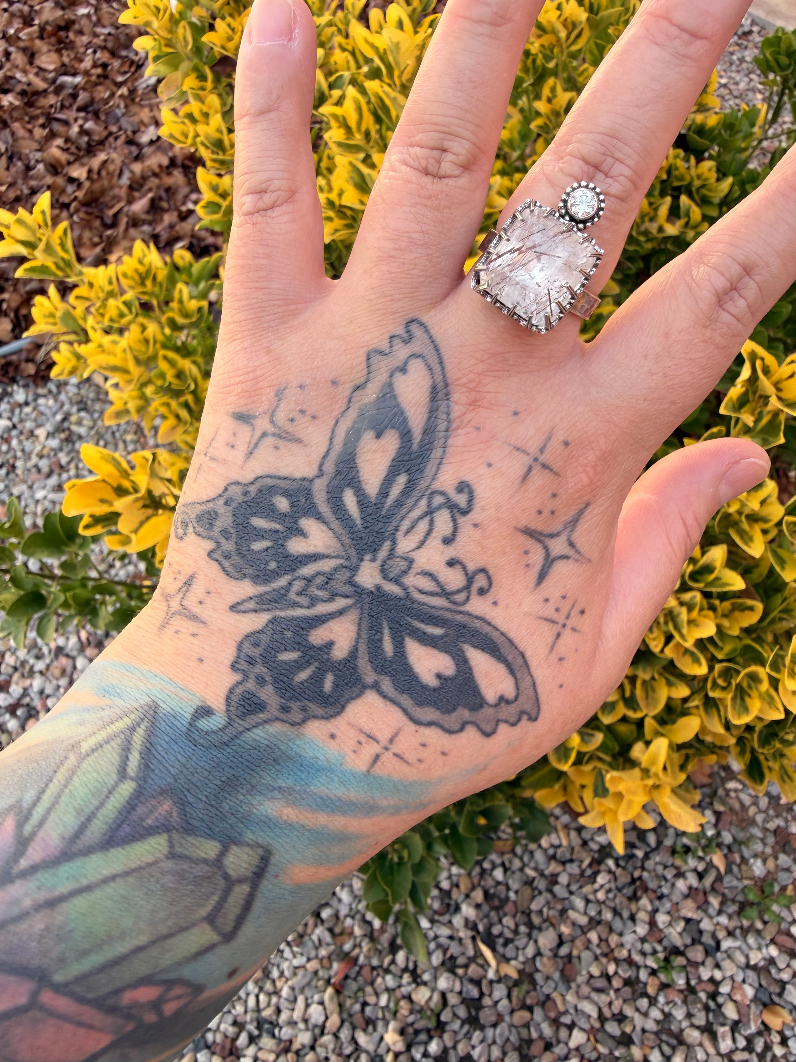 Rutile Quartz Ring (Sz 10)
