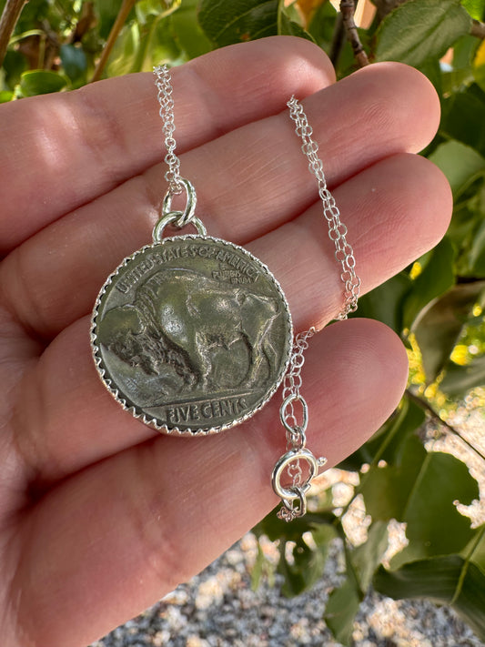 Buffalo Nickel Necklace (Tails)