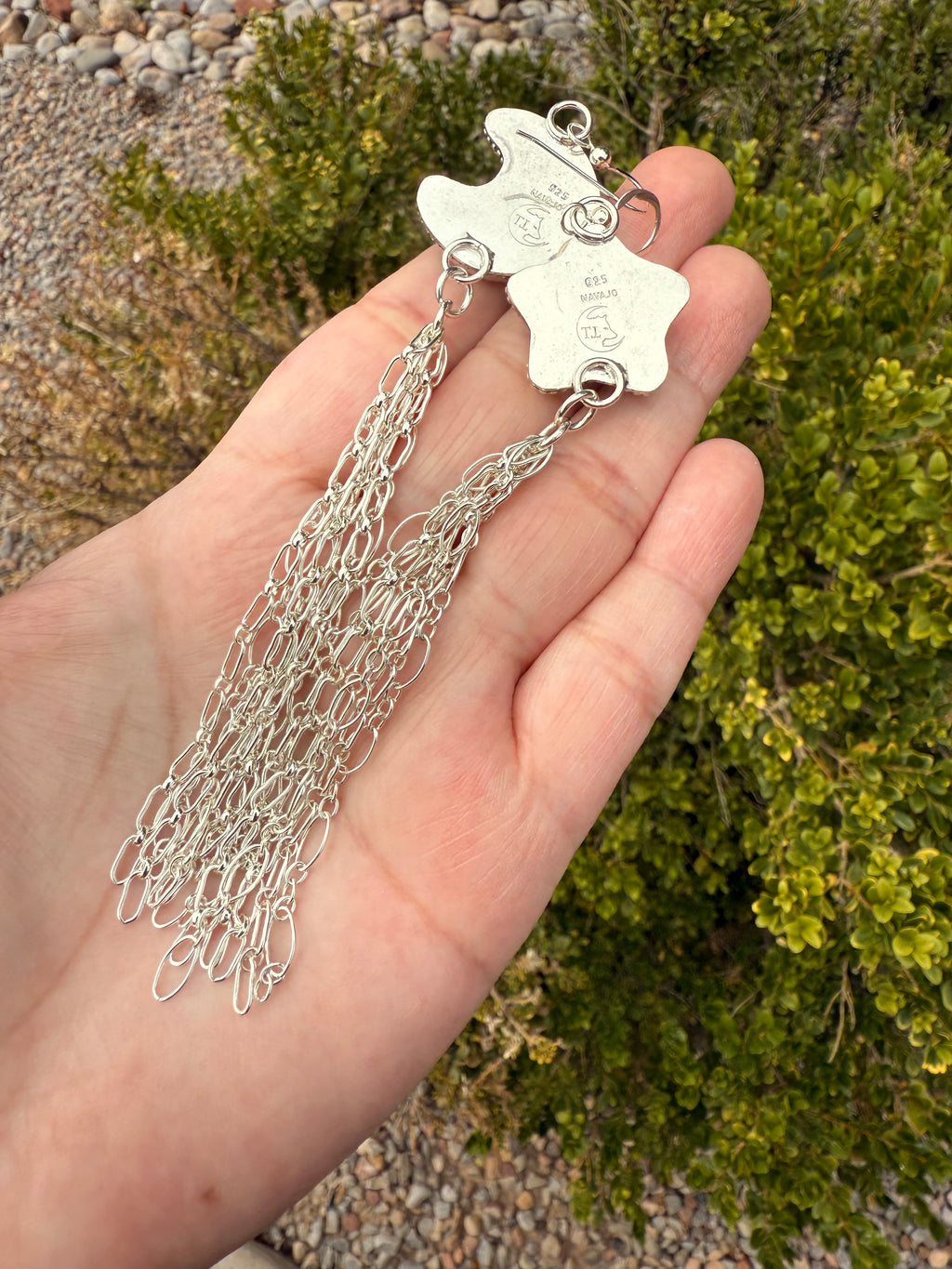 Moon and Star Chain Earrings
