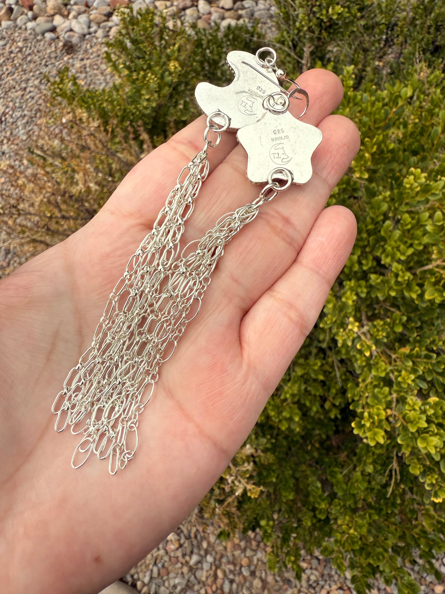 Moon and Star Chain Earrings