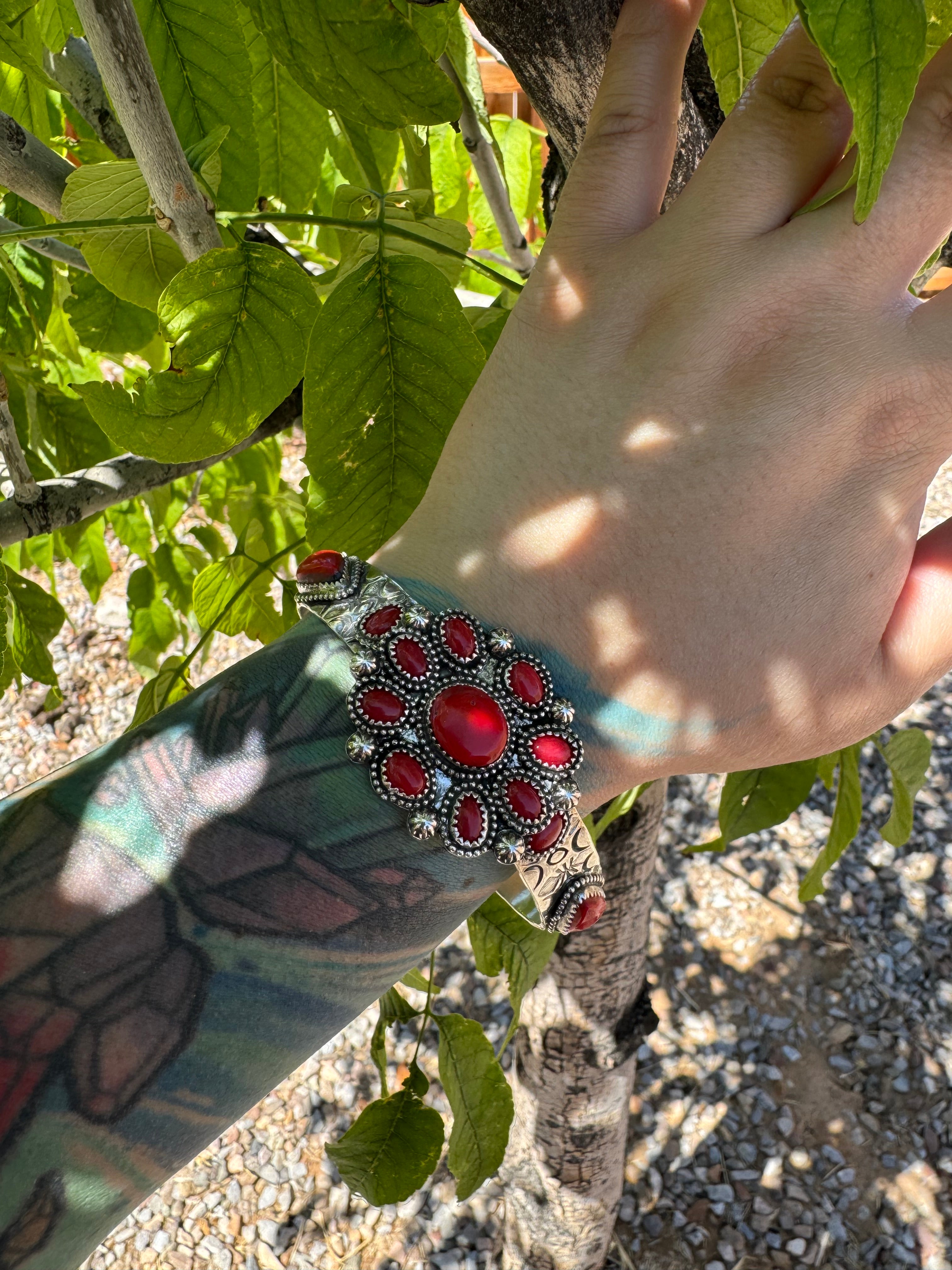 Rosarita + Coral Navajo Bracelet